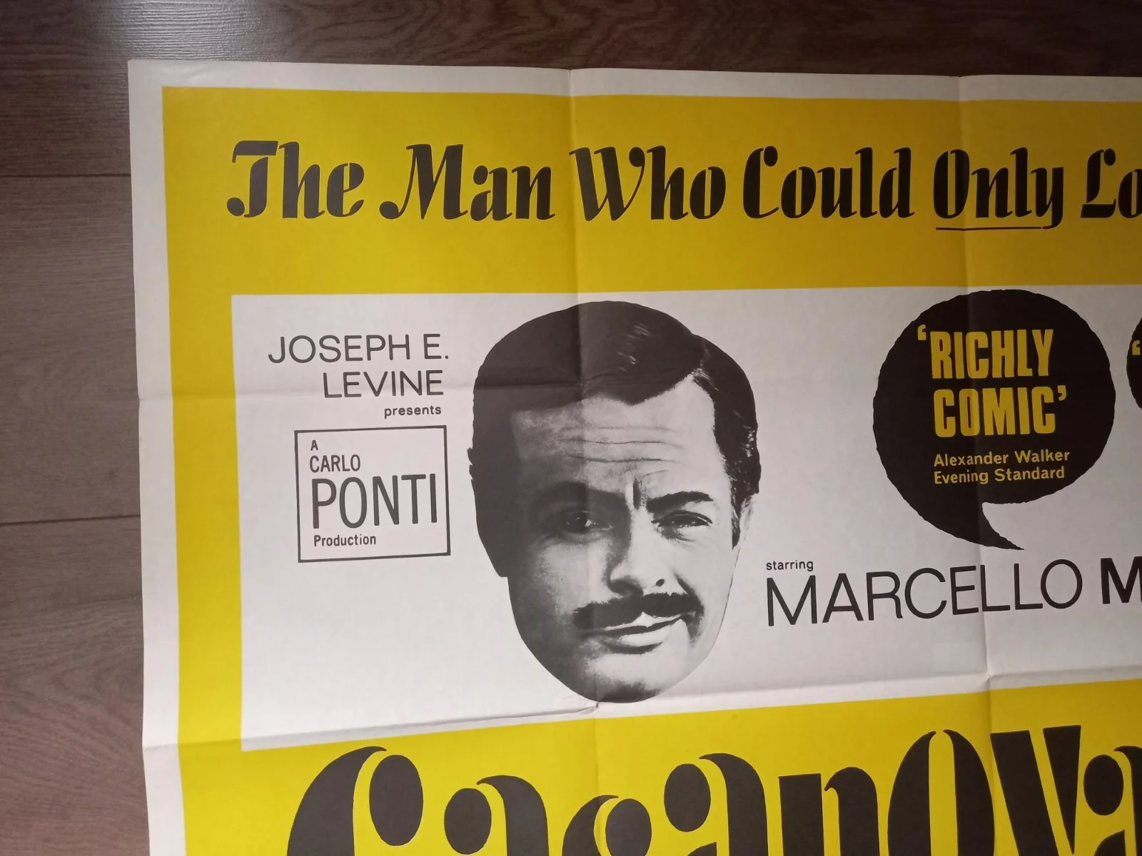 CASANOVA '70 1965 BRITISH QUAD POSTER MARCELLO MASTROIANNI VIRNA LISI, image 3
