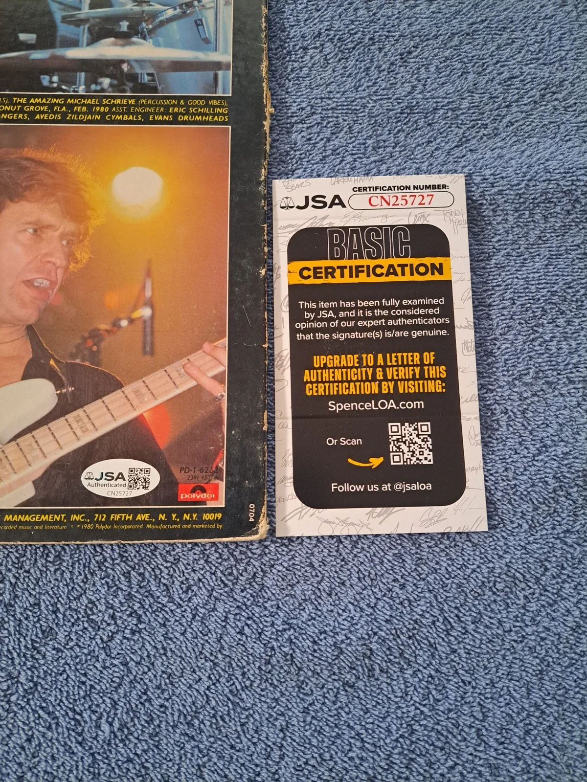 PAT TRAVERS SIGNED "CRASH AND BURN" LP VINYL ALBUM JSA COA, изображение 3