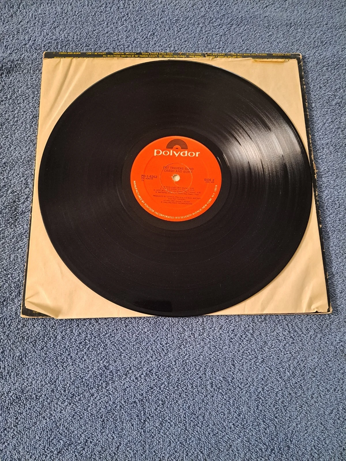 PAT TRAVERS SIGNED "CRASH AND BURN" LP VINYL ALBUM JSA COA, изображение 5