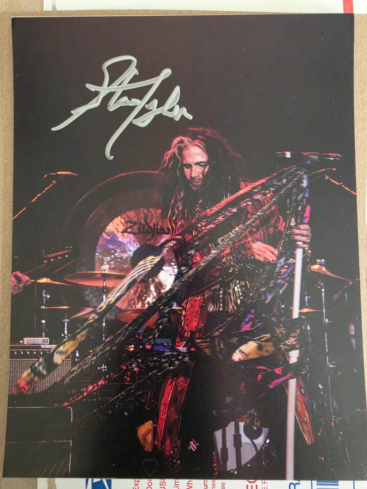 Steven Tyler SIGNED 2025 Janie Fund Charity AUTOGRAPHED Art Photo Aerosmith, изображение 2