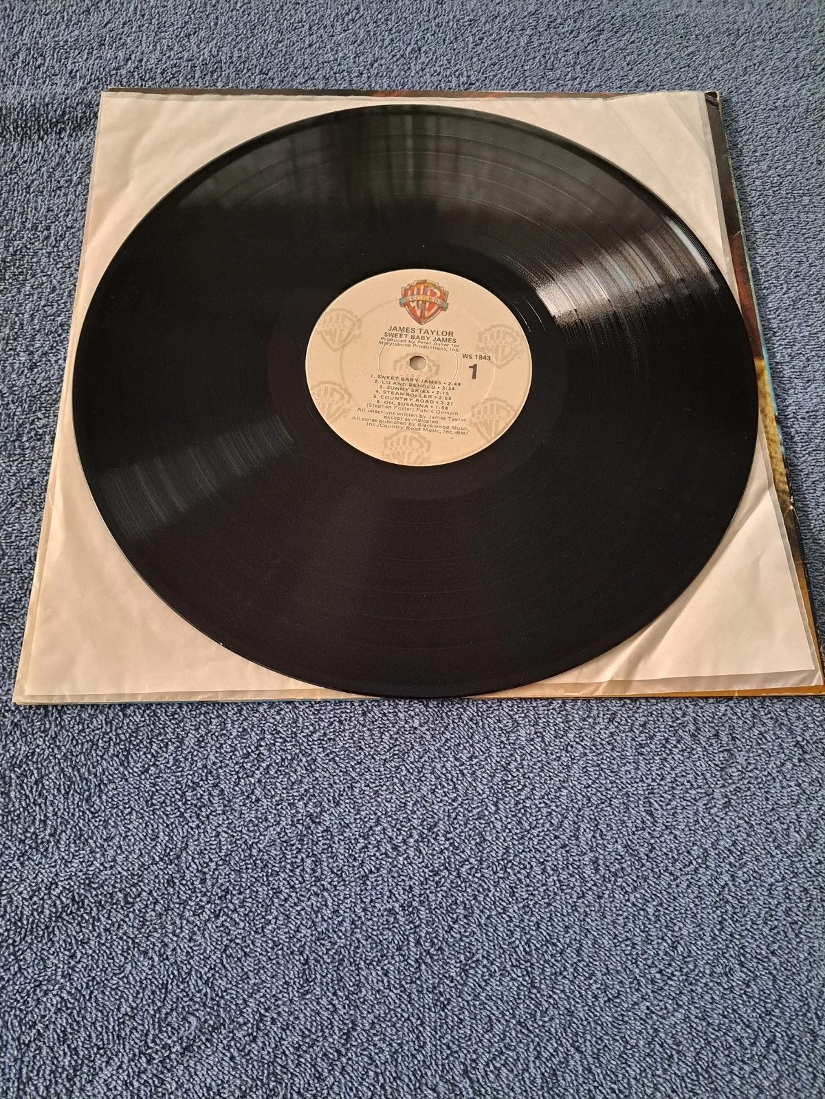 JAMES TAYLOR SIGNED "SWEET BABY JAMES " LP VINYL JSA COA, изображение 4