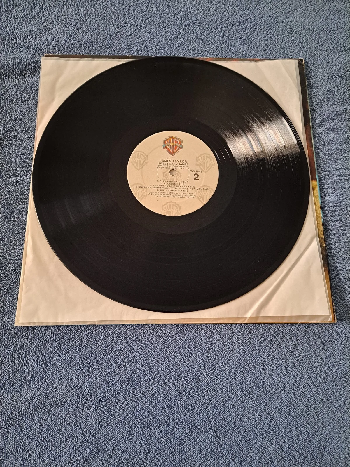 JAMES TAYLOR SIGNED "SWEET BABY JAMES " LP VINYL JSA COA, изображение 5