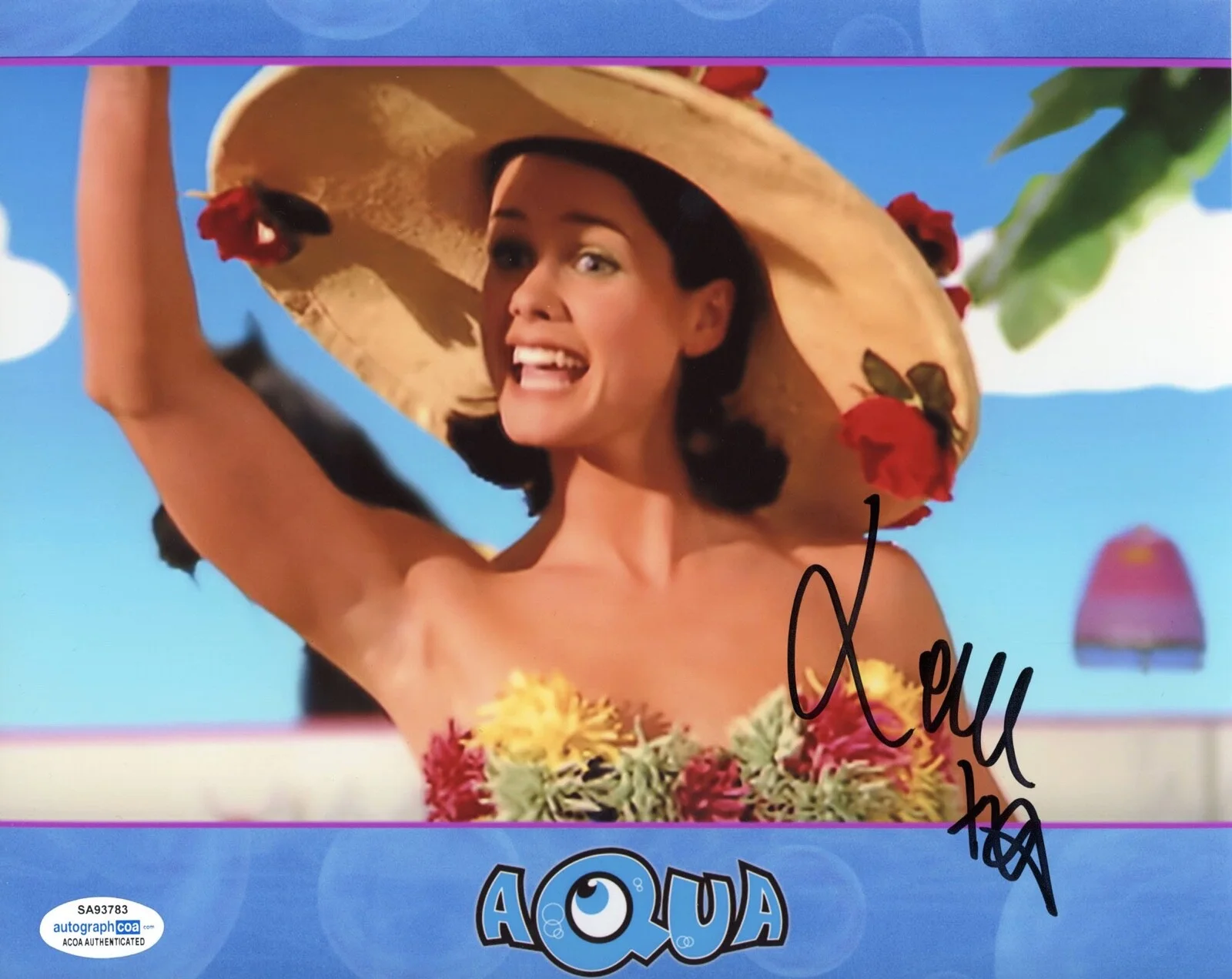 LENE NYSTROM — Lene Nystrom signed "AQUA" signed 8x10 Photo EXACT PROOF a SEXY Barbie Girl ACOA, изображение 4
