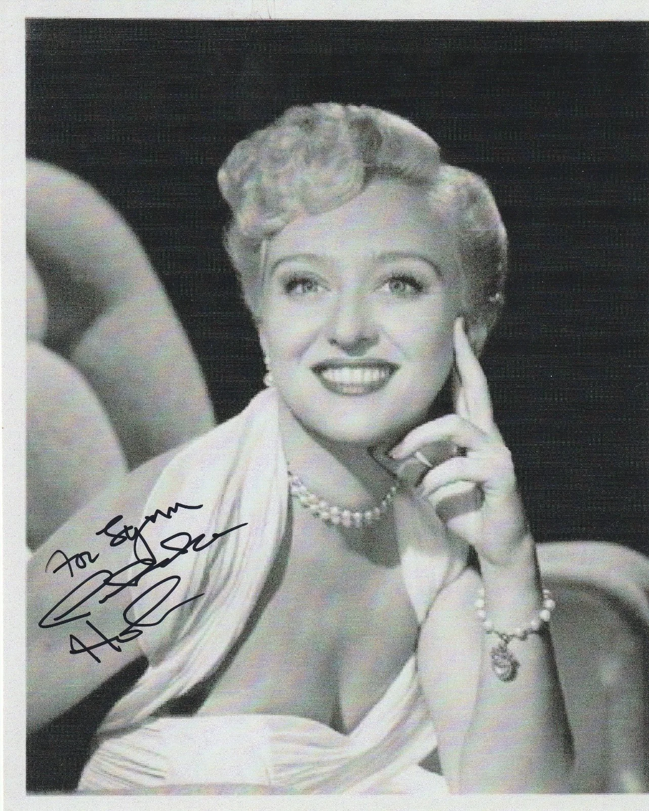 Celeste Holm — Three time Oscar, nominee and one time winner, Celeste Holm signed photo 8x10