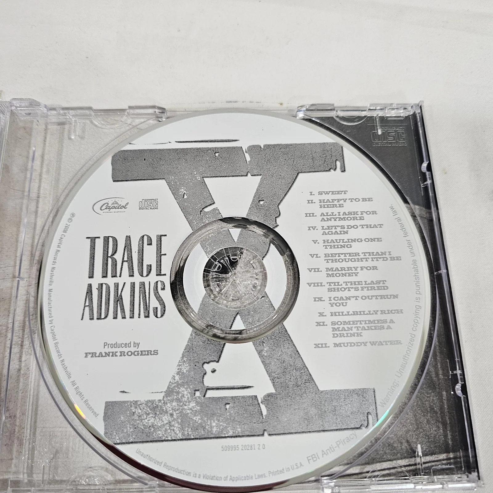 Trace Adkins Signed Cd " X (Ten)", изображение 3