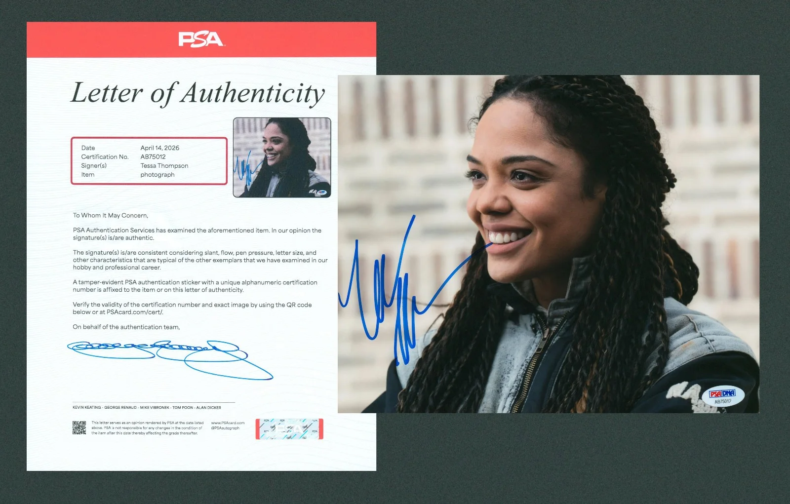 Tessa Thompson — Tessa Thompson Signed PSA/DNA LOA Autographed 8X10 Creed Photo Auto PSA COA