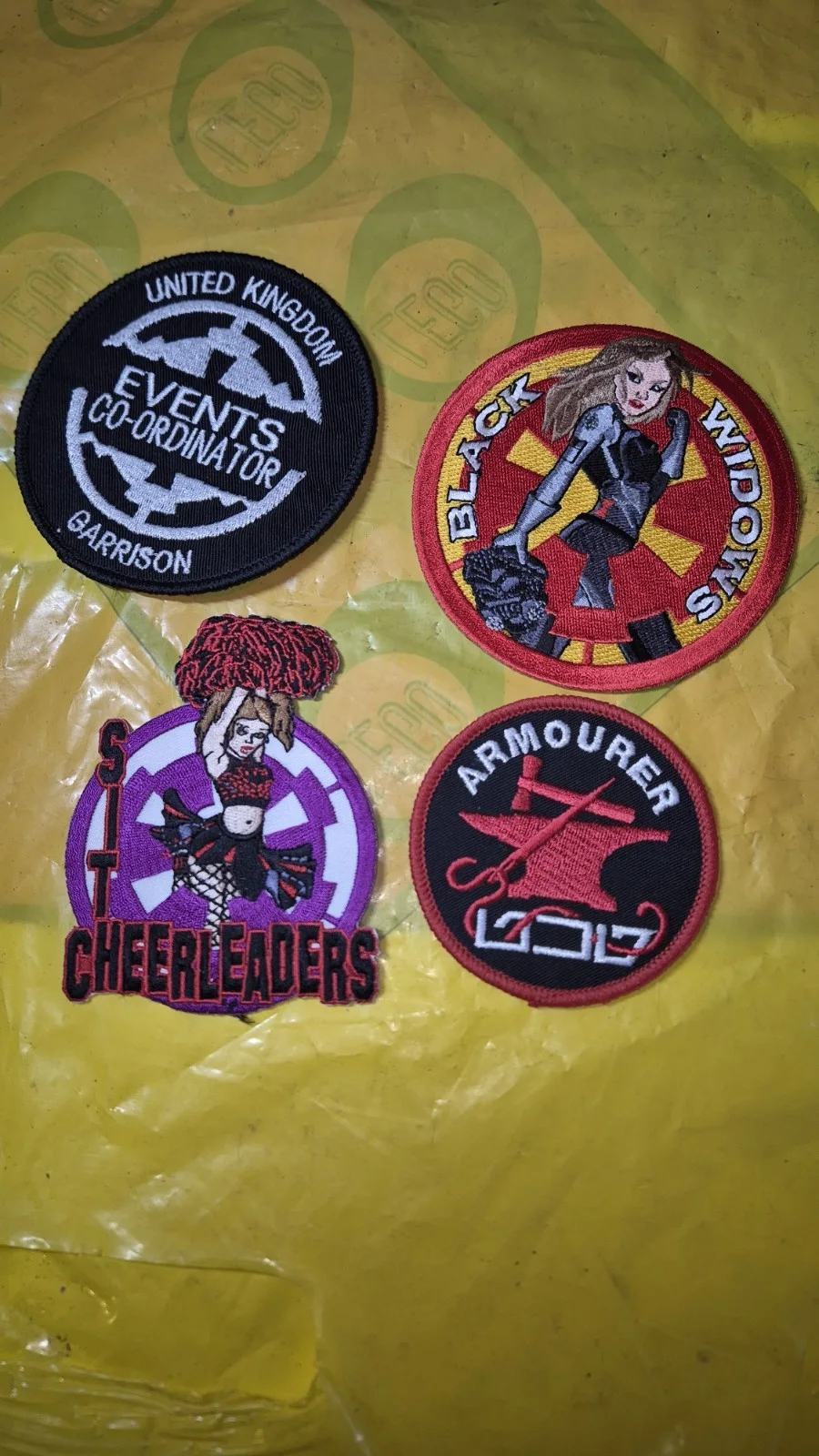 501st Legion Star Wars Celebration Patches X5 Uk Garrison Cheerleaders Black, image 2