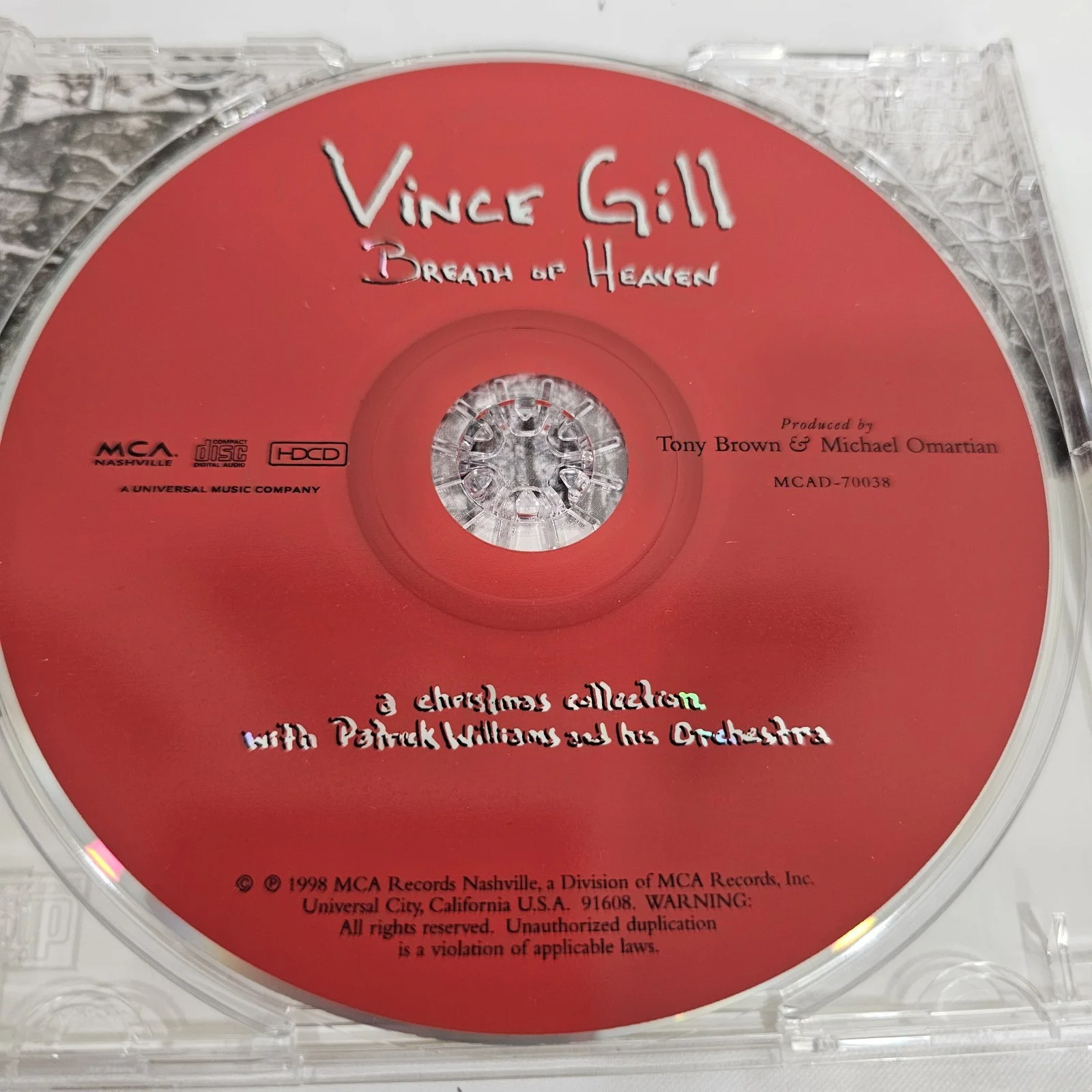 Vince Gill Signed Cd "Breath of Heaven" A Christmas Special Autographed, изображение 3