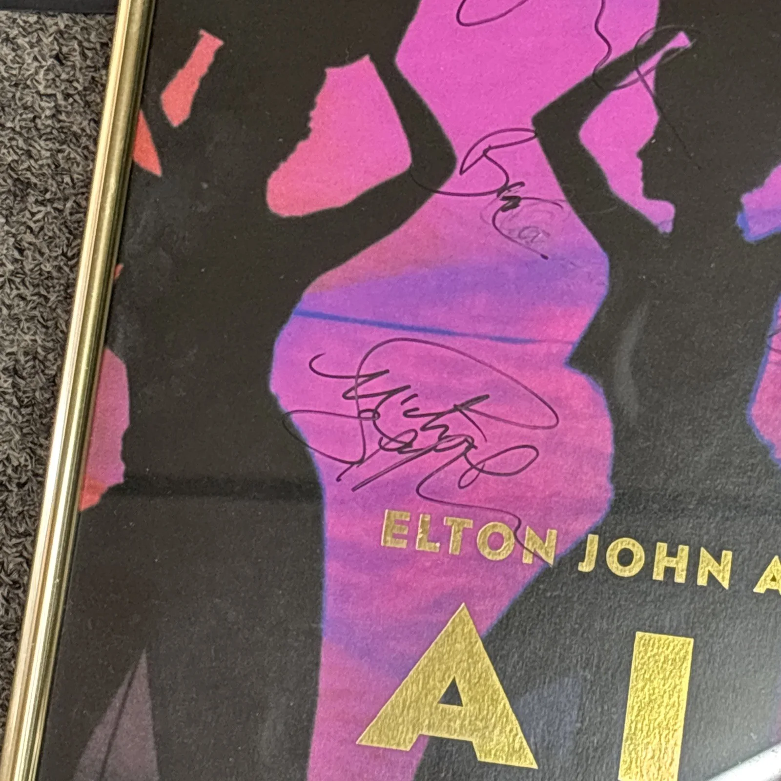 Rare Aida Broadway Autographed Poster Size 14x22 (7x SIGNED), изображение 2