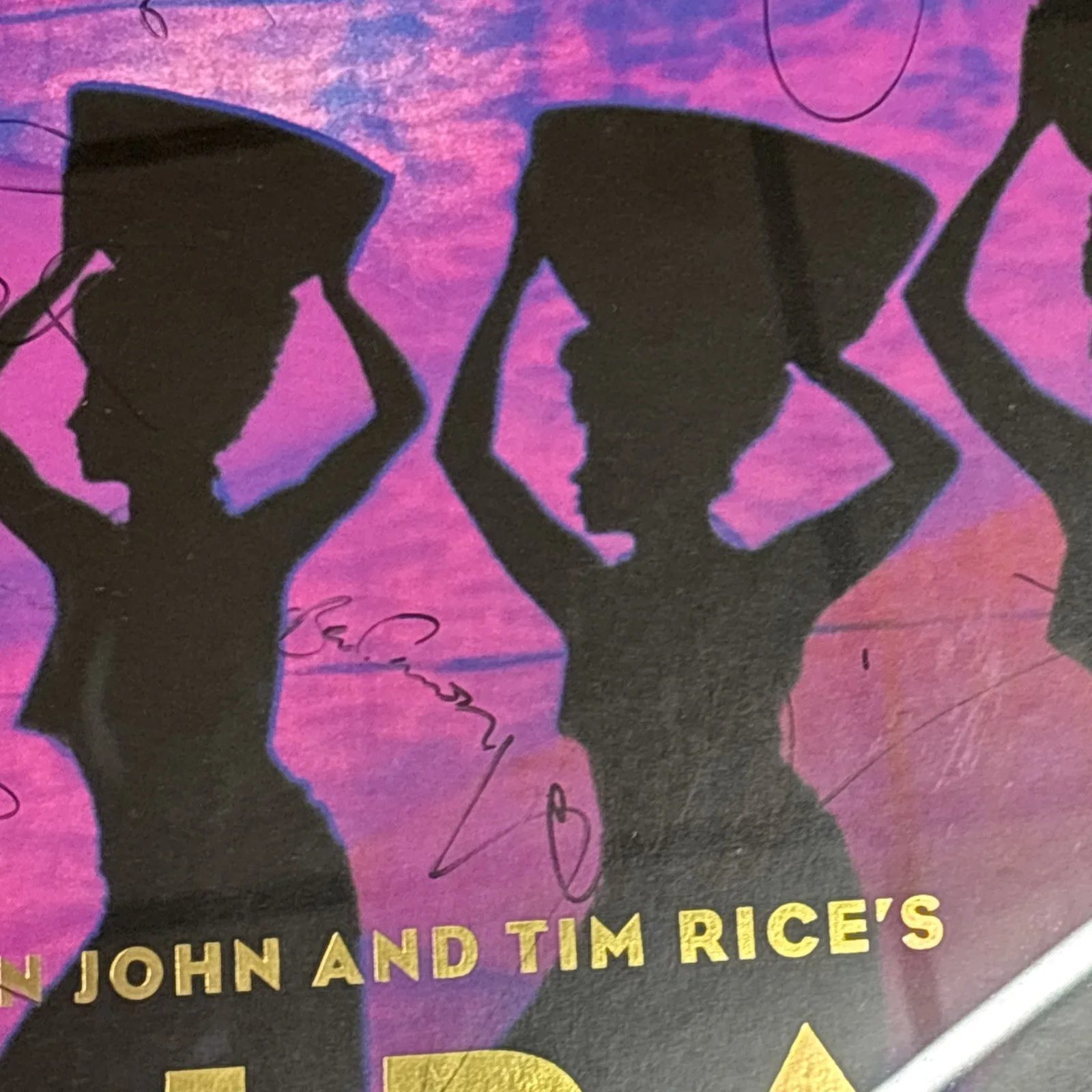 Rare Aida Broadway Autographed Poster Size 14x22 (7x SIGNED), изображение 3