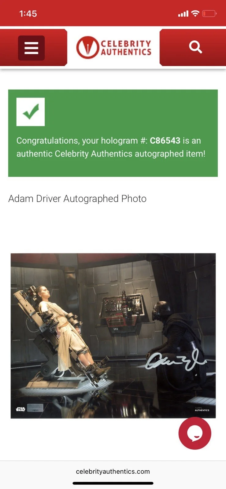 Adam Driver, Daisy Ridley — Adam Driver and Daisy Ridley Signed Star Wars 8x10 Photo - Beckett & CA Cert (B), изображение 3