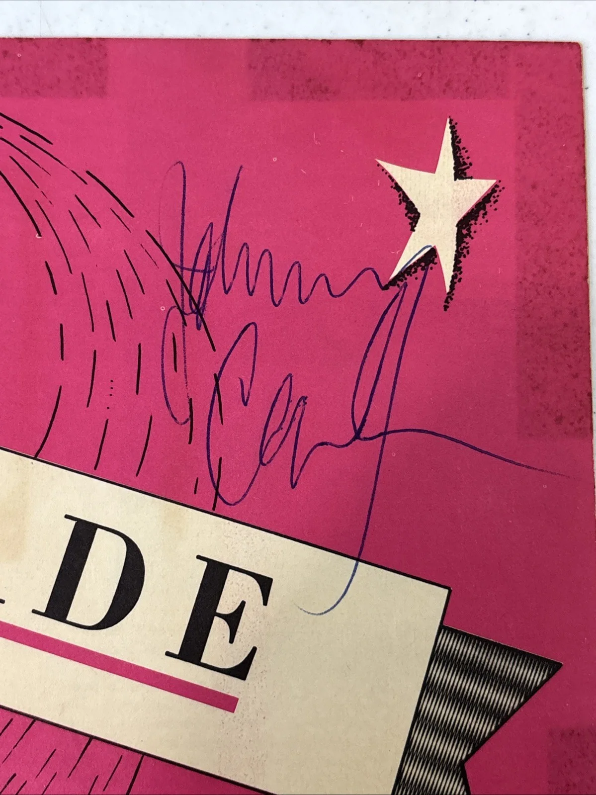JOHNNY CASH Double SIGNED Parade of Stars Souvenir Scrapbook (1950s) PSA DNA COA, изображение 3