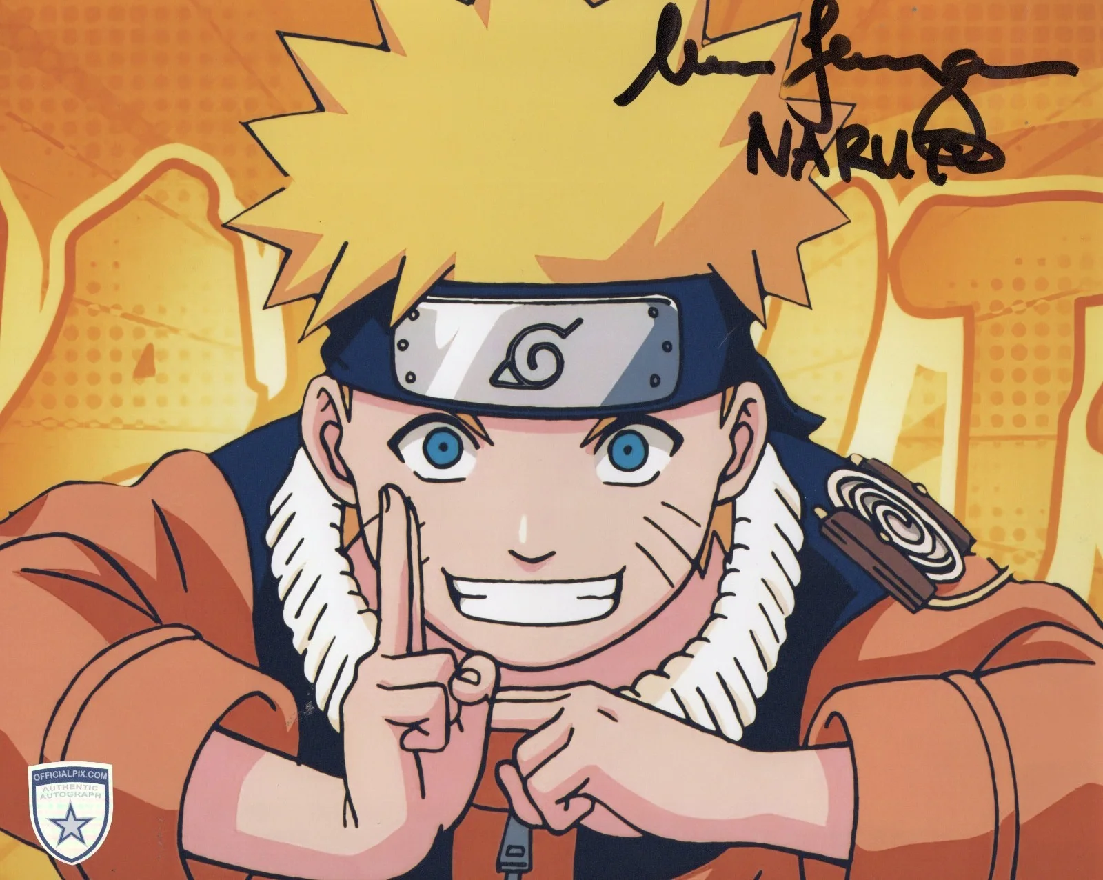 Maile Flannagan — Signed Maile Flannagan Naruto Uzumaki Anime 8x10 Photo Official Pix COA