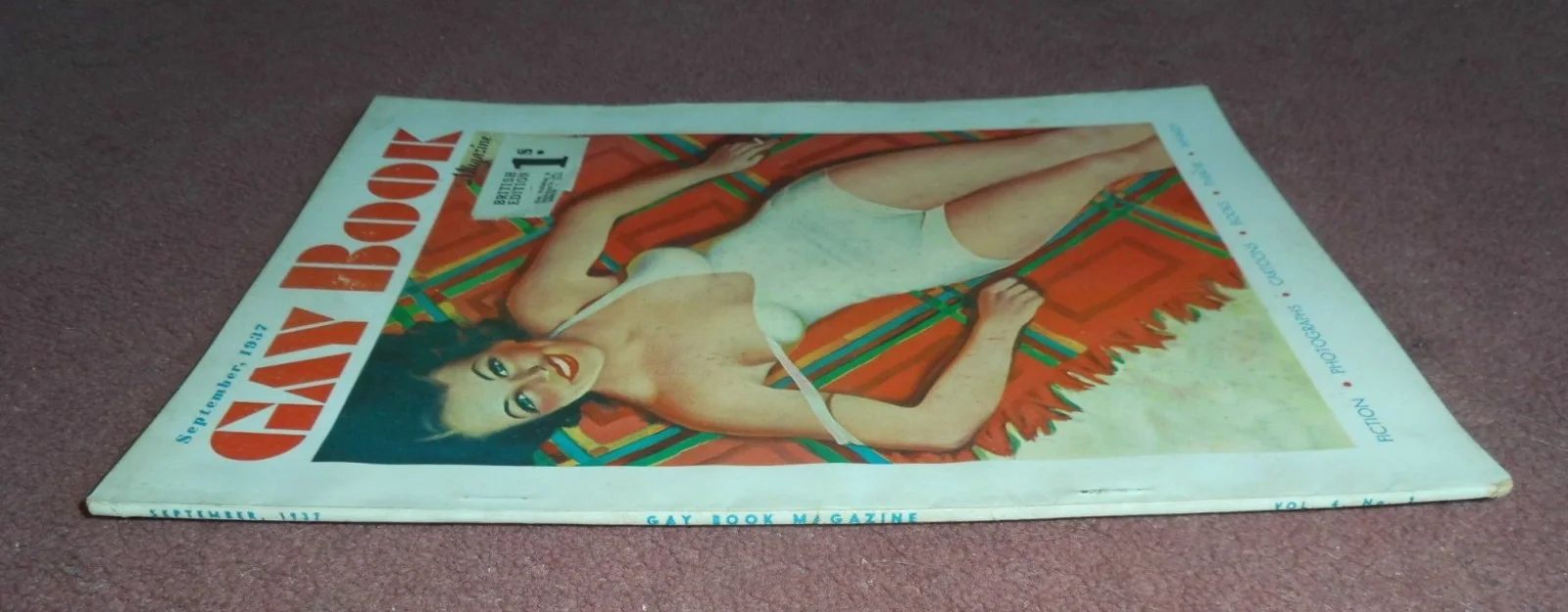 GAY BOOK MAGAZINE (September 1937) US mag FINE CONDITION, image 2