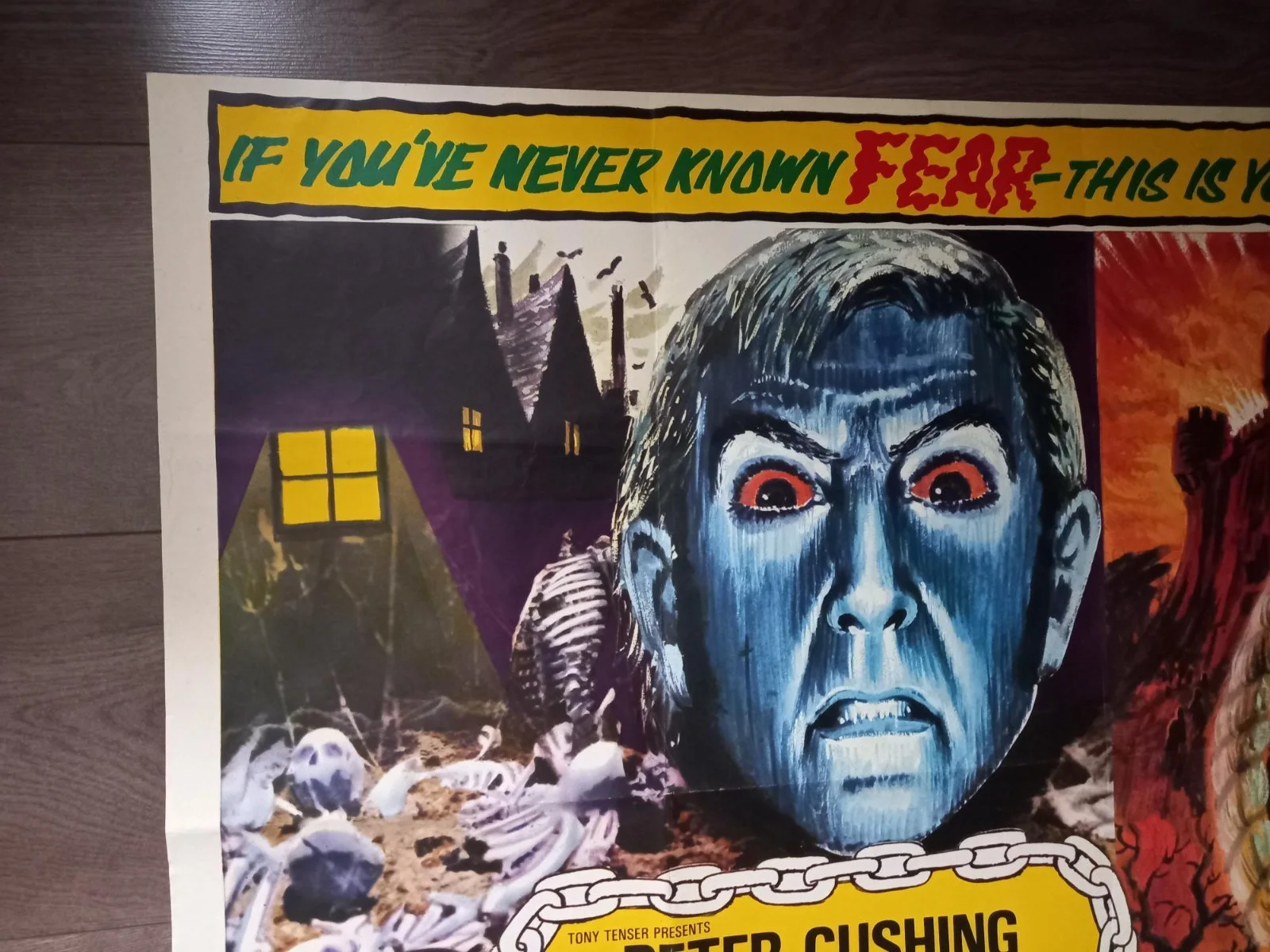 BLOOD BEAST TERROR & CASTLE OF THE LIVING DEAD 1968 BRITISH QUAD POSTER, изображение 3