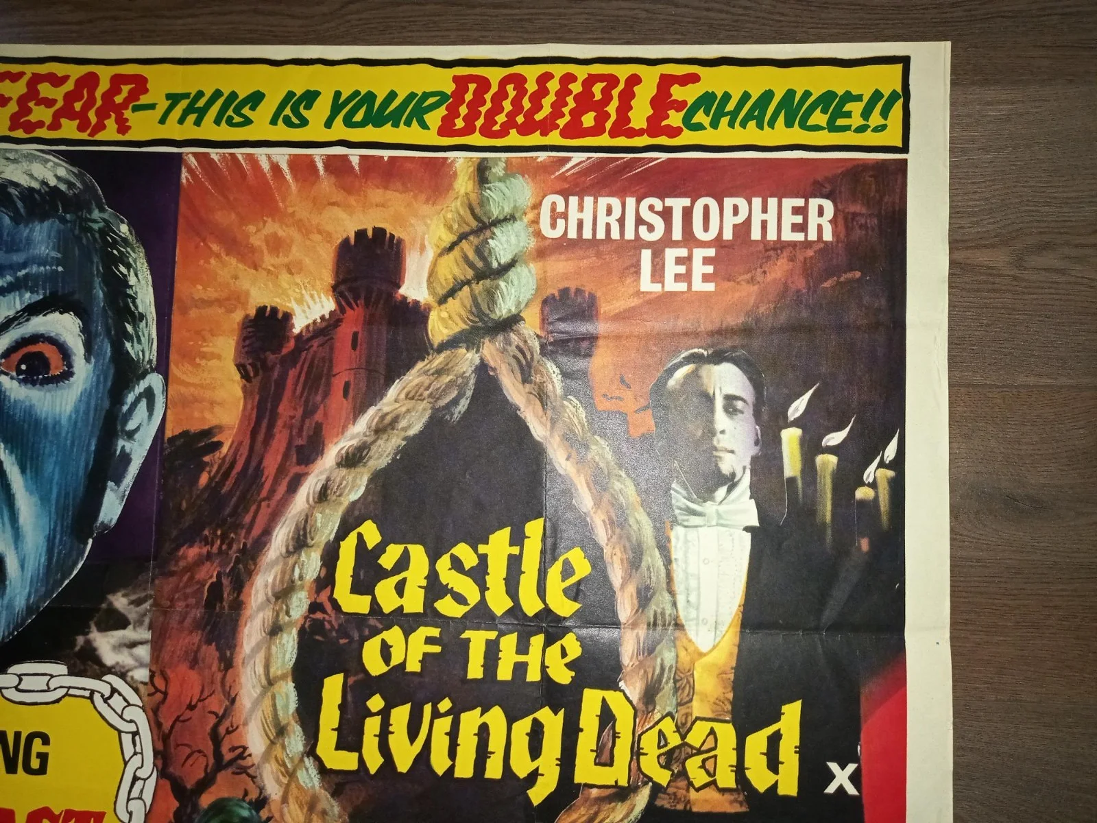 BLOOD BEAST TERROR & CASTLE OF THE LIVING DEAD 1968 BRITISH QUAD POSTER, изображение 4