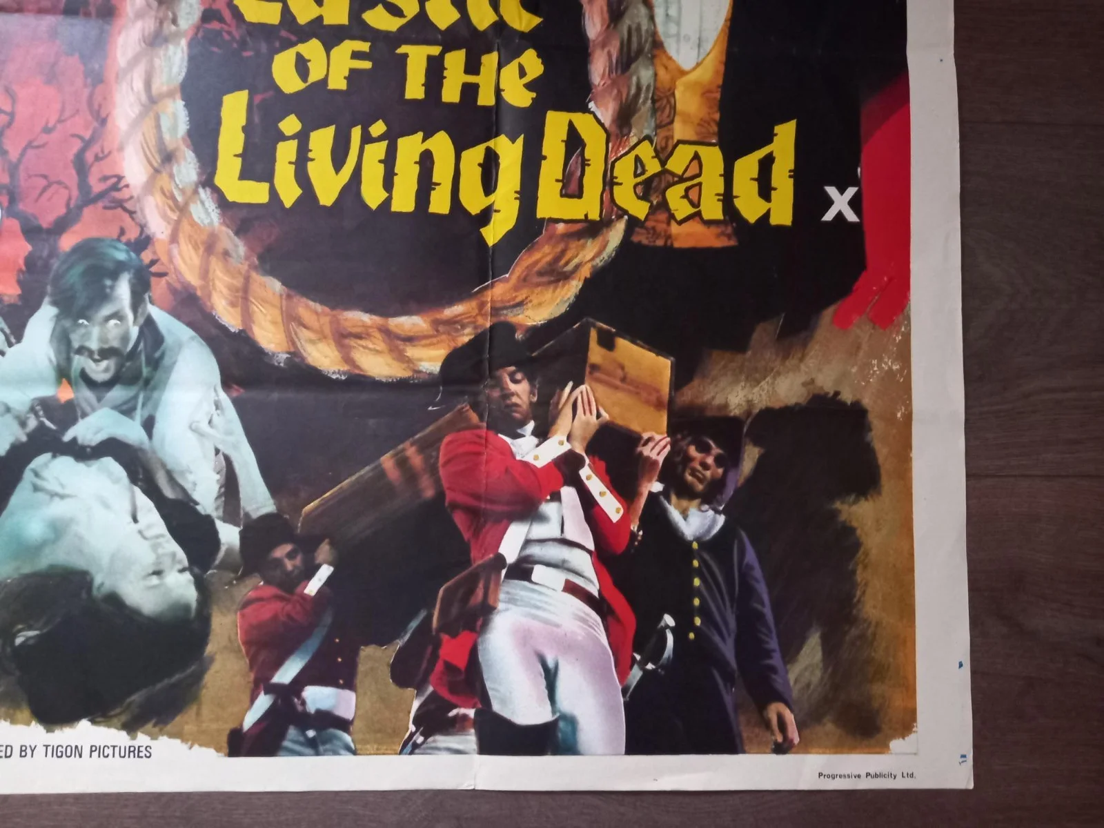 BLOOD BEAST TERROR & CASTLE OF THE LIVING DEAD 1968 BRITISH QUAD POSTER, изображение 5
