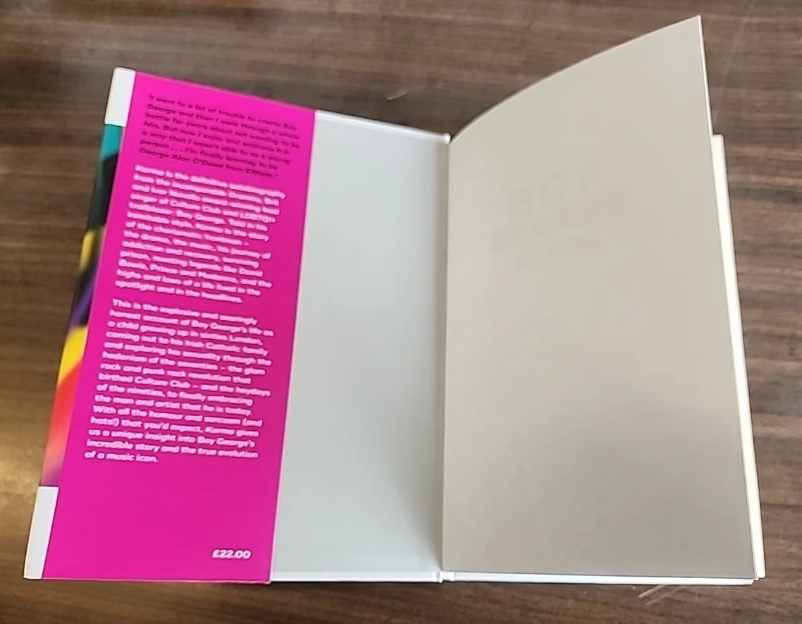 Boy George Autograph Book Karma Culture Club Limited Edition HC DJ UK 1st ed, изображение 4