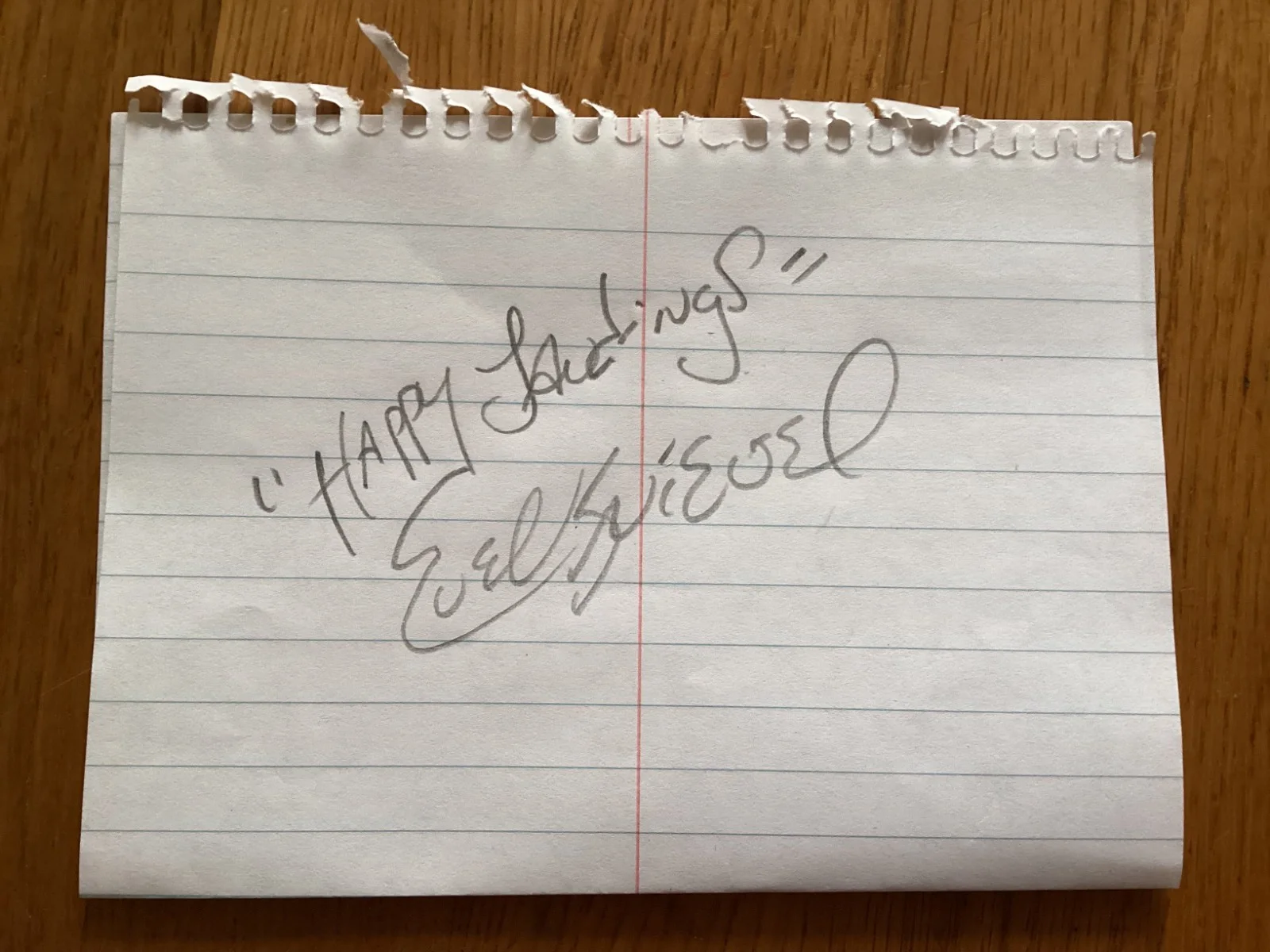 EVEL KNIEVEL — EVEL KNIEVEL AUTOGRAPHED "HAPPY LANDINGS" 6x9 CUT PAGE SIGNED TROUSDALE ESTATES