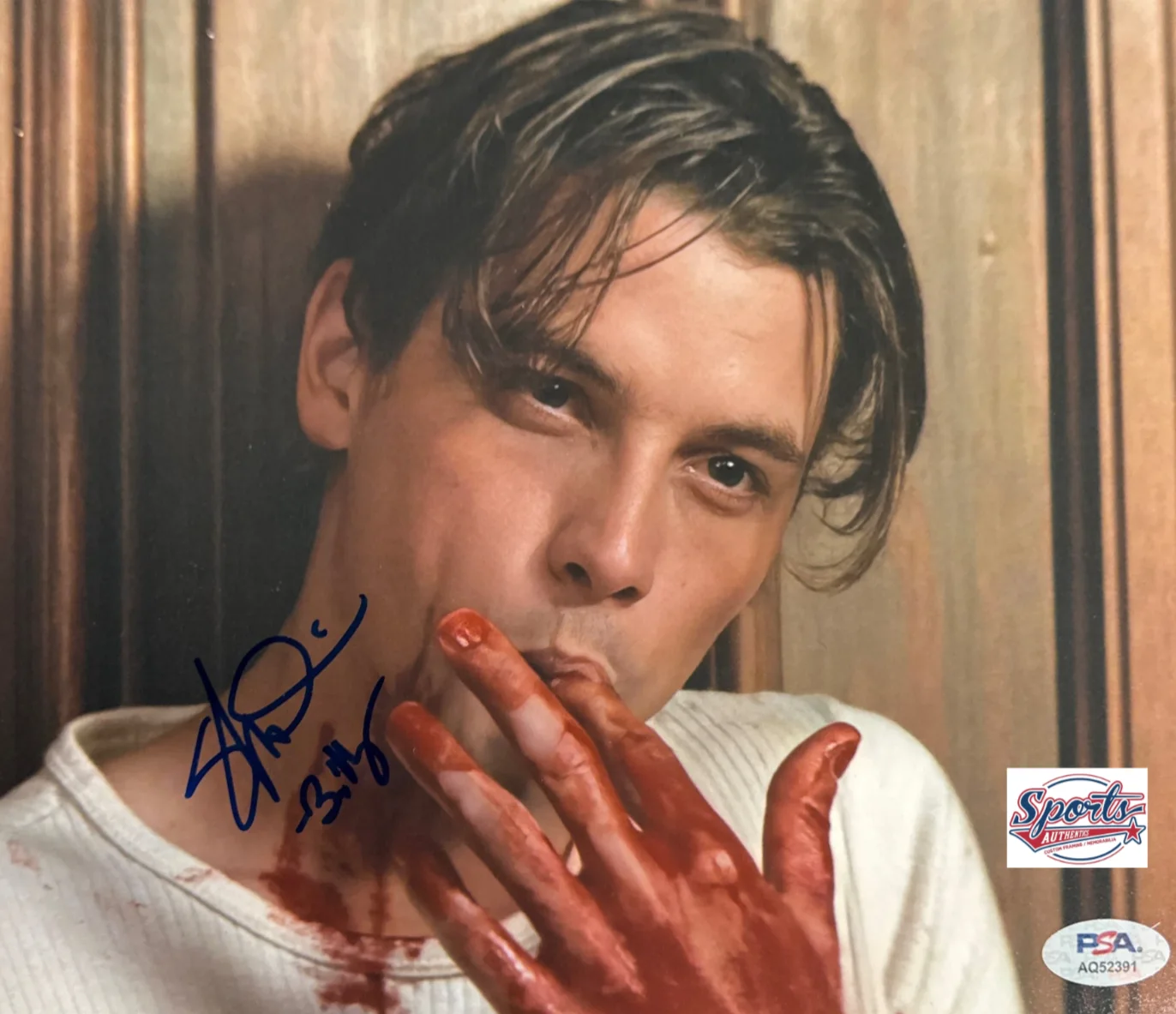 Skeet Ulrich — Skeet Ulrich Signed 8x10 Scream Photo PSA AQ52391