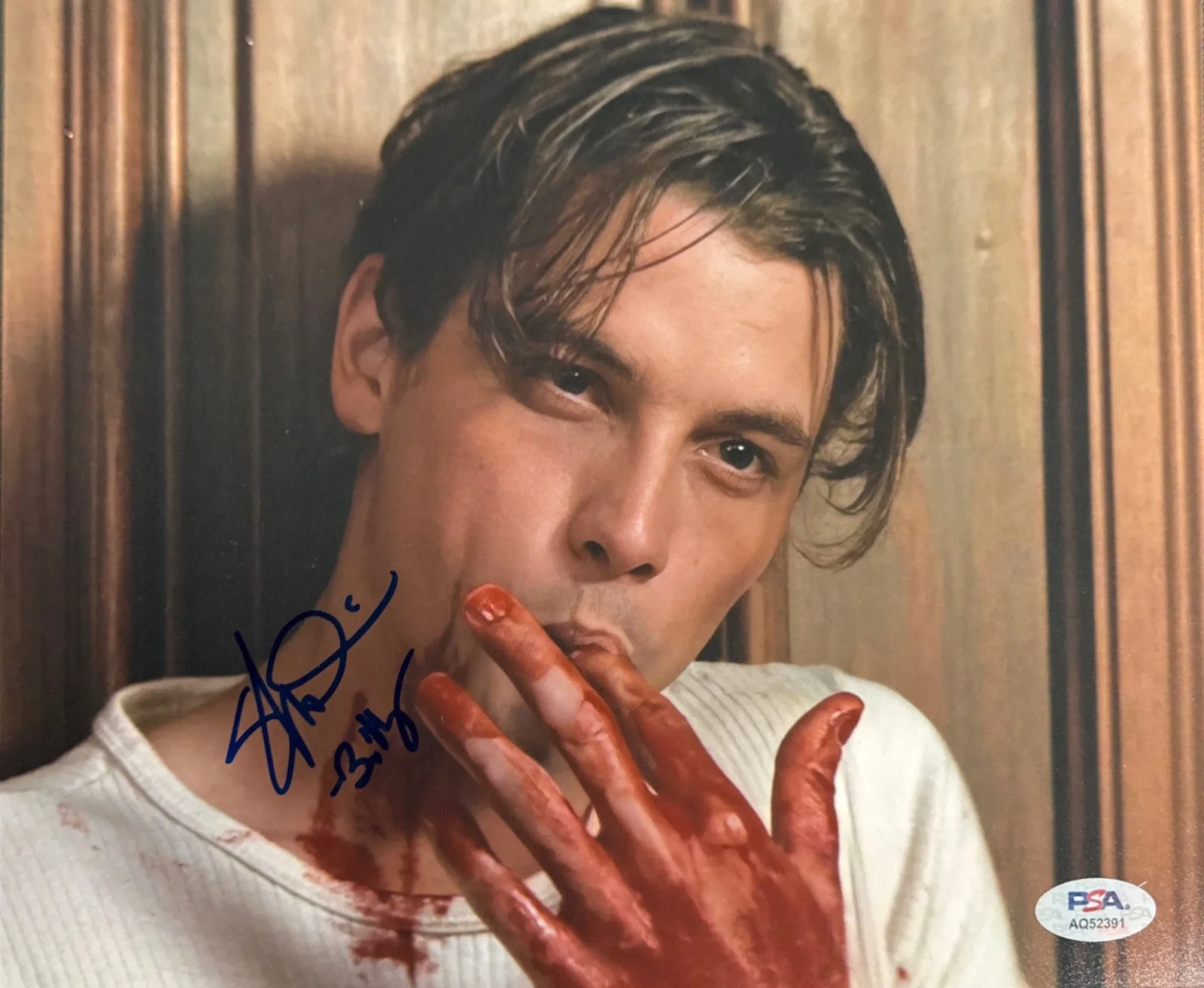 Skeet Ulrich — Skeet Ulrich Signed 8x10 Scream Photo PSA AQ52391, image 2