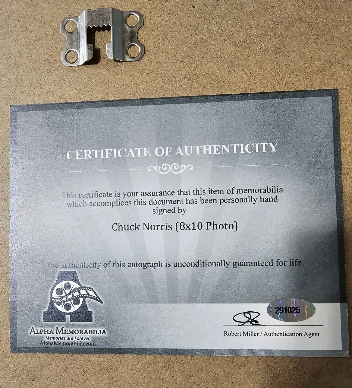 Chuck Nortris — Chuck Norris Expendables 2 framed 8x10 signed w/COA, image 2