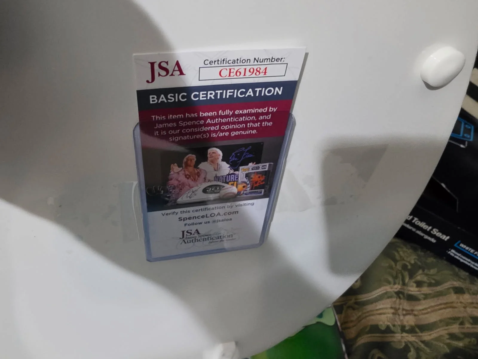 Randy Quaid — Christmas Vacation Randy Quaid signed toilet Seat Shi%$ Full added JSA Certified, image 4
