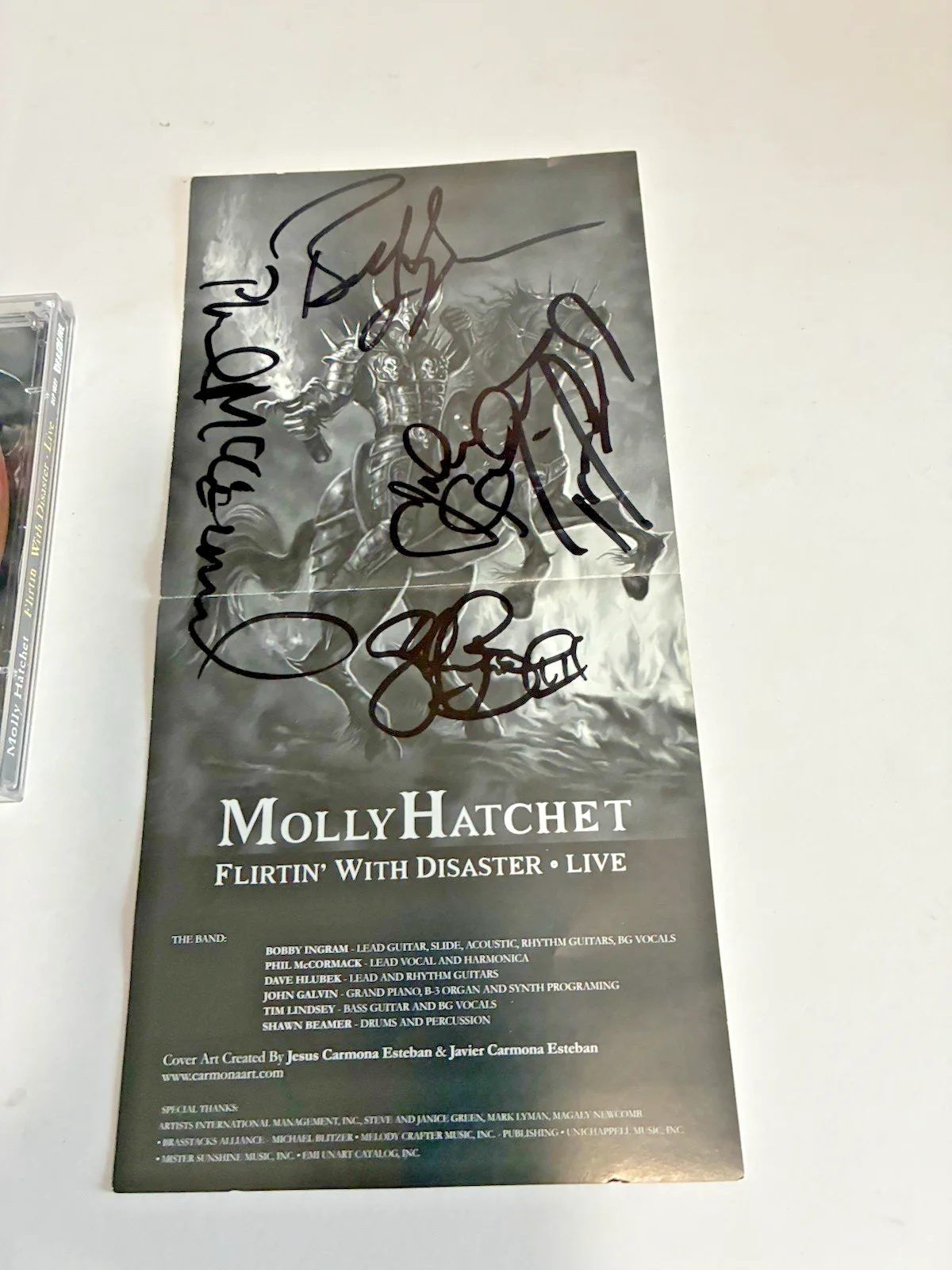 Molly Hatchet Signed CD Flirting with Disaster Live with DVD concert, image 2