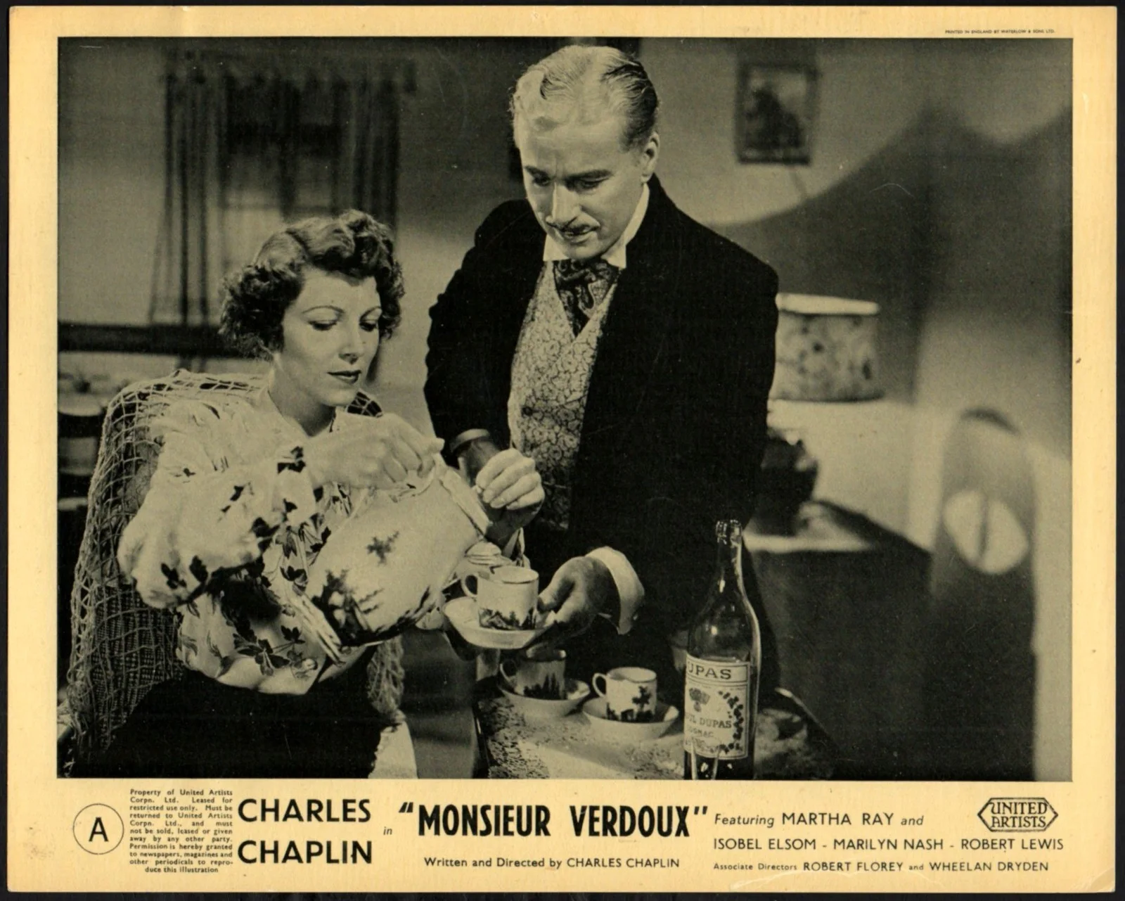 MONSIEUR VERDOUX 1947 Charles Chaplin, Martha Raye 5 10x8 LOBBY CARDS, изображение 3