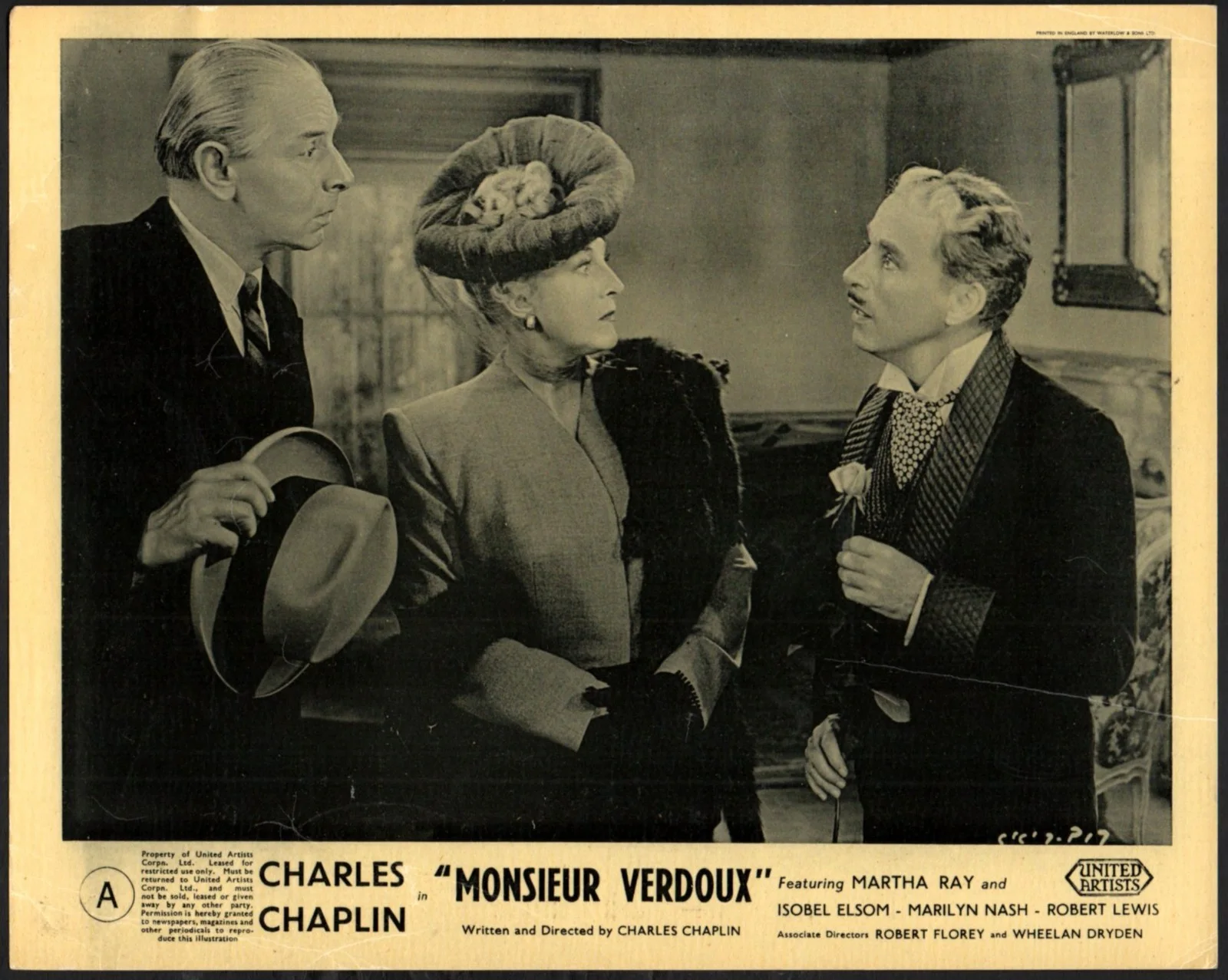 MONSIEUR VERDOUX 1947 Charles Chaplin, Martha Raye 5 10x8 LOBBY CARDS, изображение 4