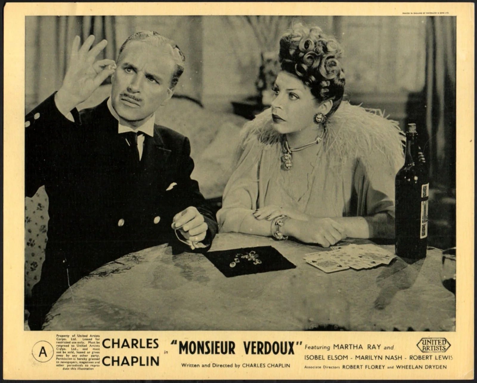MONSIEUR VERDOUX 1947 Charles Chaplin, Martha Raye 5 10x8 LOBBY CARDS, изображение 5
