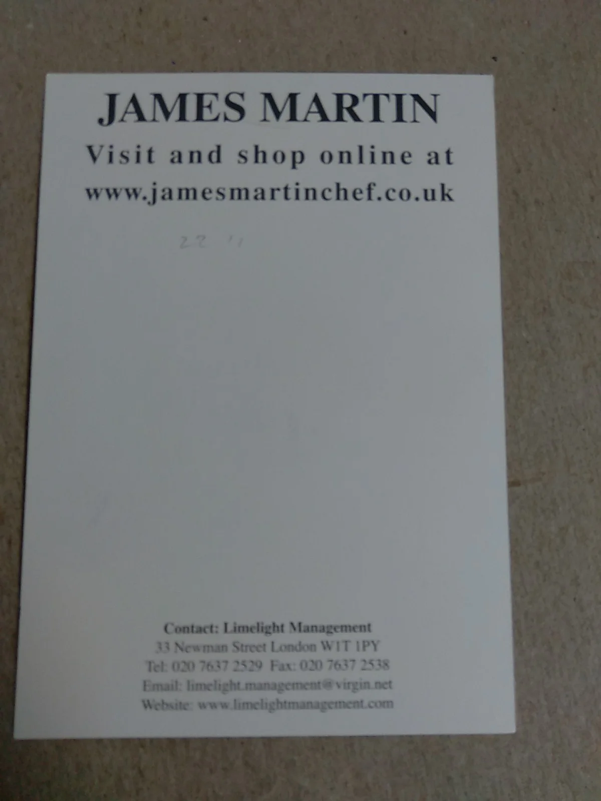 James Martin British Chef And TV Presenter Autographed 6x4 Flyer Signed, изображение 4