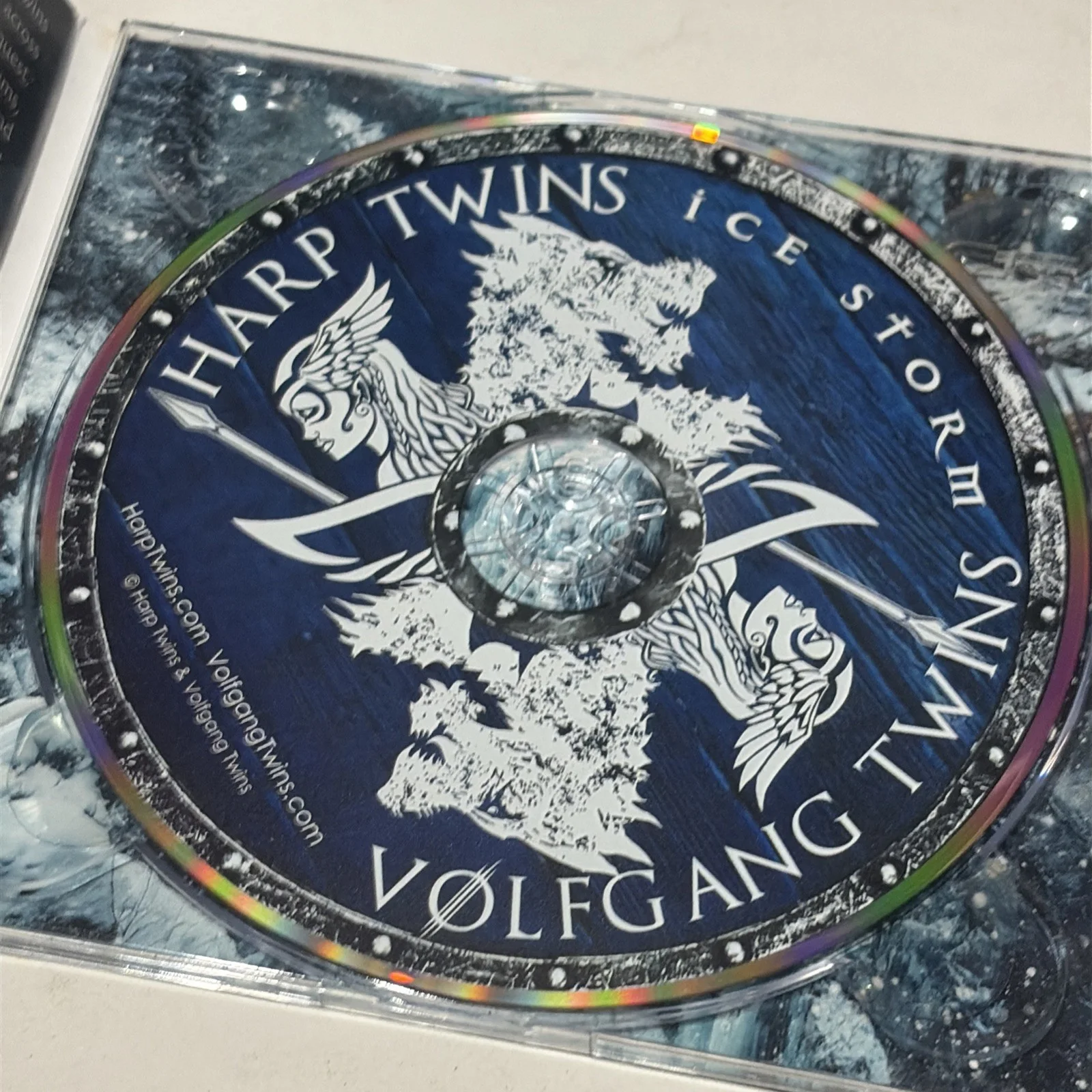 SIGNED Ice Storm Harp Twins Volfgang Twins CD Autographed, image 2