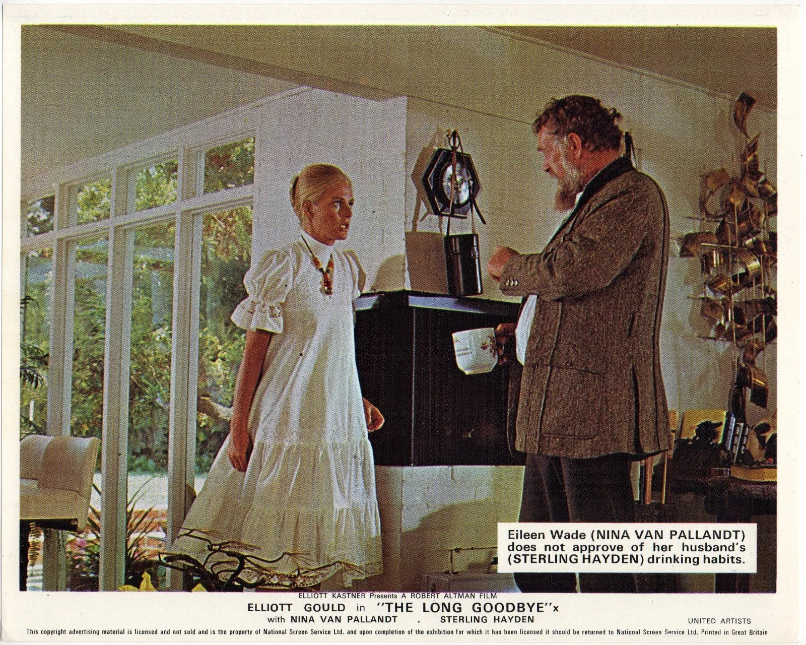 LONG GOODBYE 1973 Elliott Gould, Nina van Pallandt Sterling Hayden 4 LOBBY CARDS, изображение 2