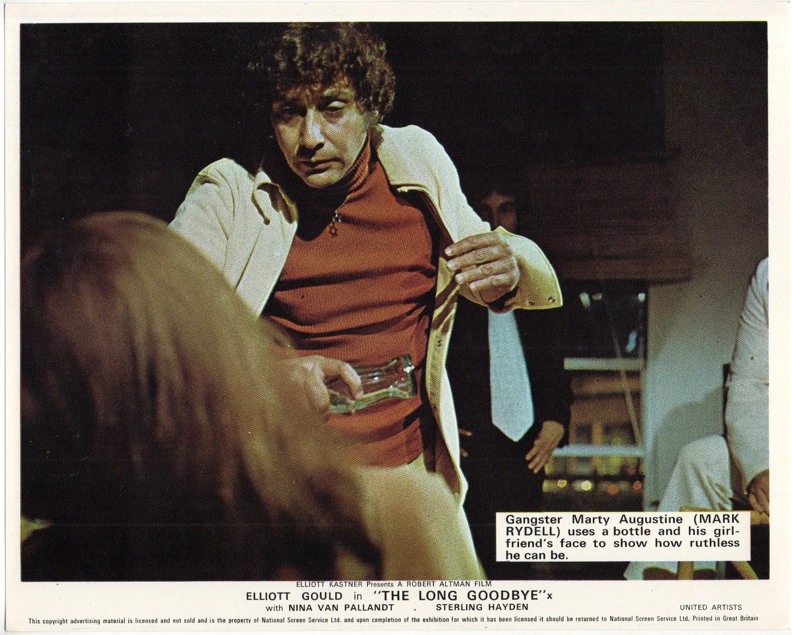LONG GOODBYE 1973 Elliott Gould, Nina van Pallandt Sterling Hayden 4 LOBBY CARDS, изображение 3
