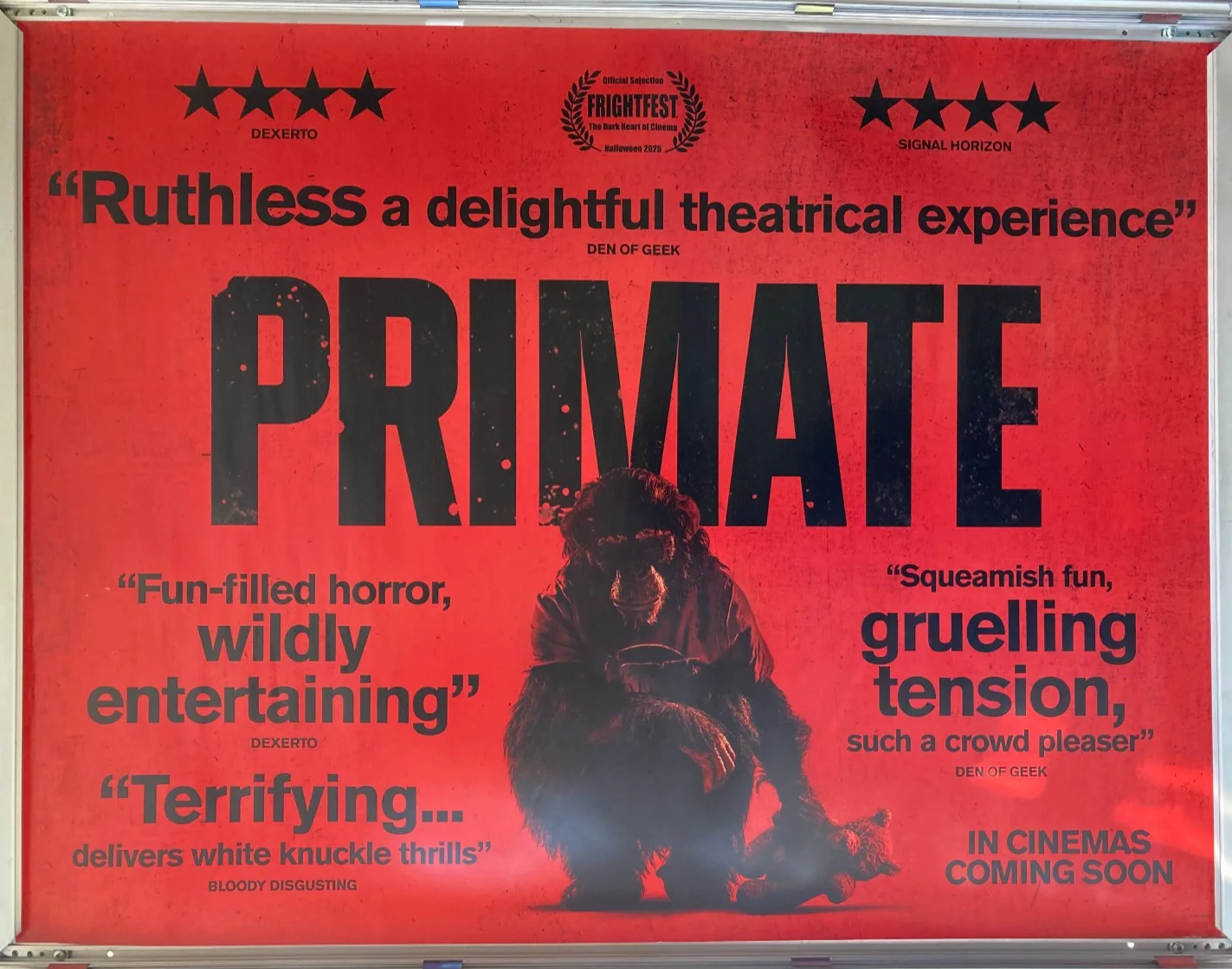 Cinema Poster: PRIMATE 2026 (Quad) Johnny Sequoyah Jess Alexander, изображение 2