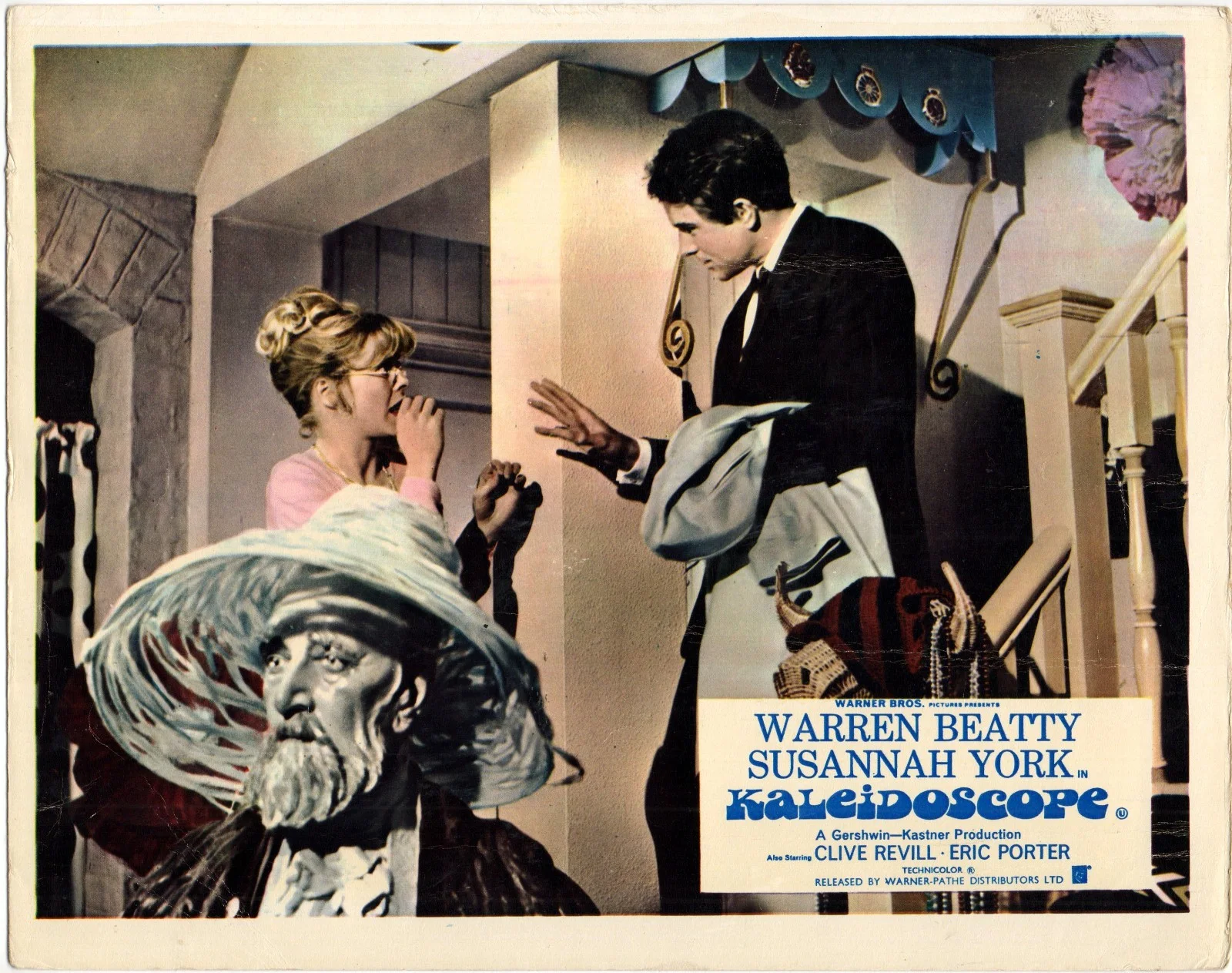 KALEIDOSCOPE 1966 Warren Beatty, Susannah York, Clive Revill 6 10x8 LOBBY CARDS, изображение 5