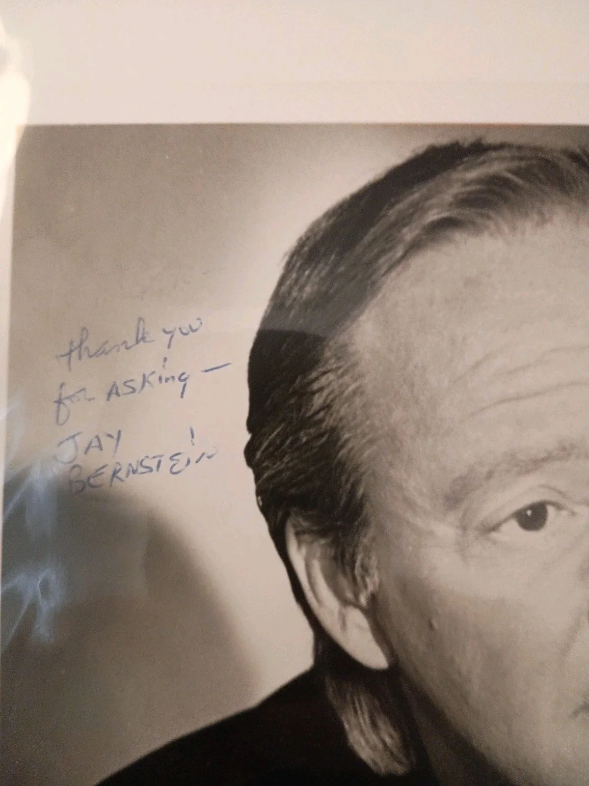 Jay Bernstein — JAY BERNSTEIN Signed Autographed 8x10 Photo..TELEVISION PRODUCER (d.2006), image 2
