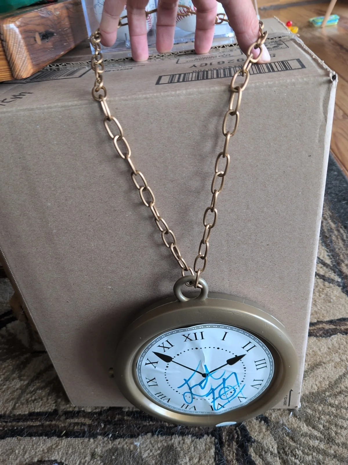 Flava Flav Autographed Clock Chain With Clock Inscription COA Flavor Flav, изображение 3