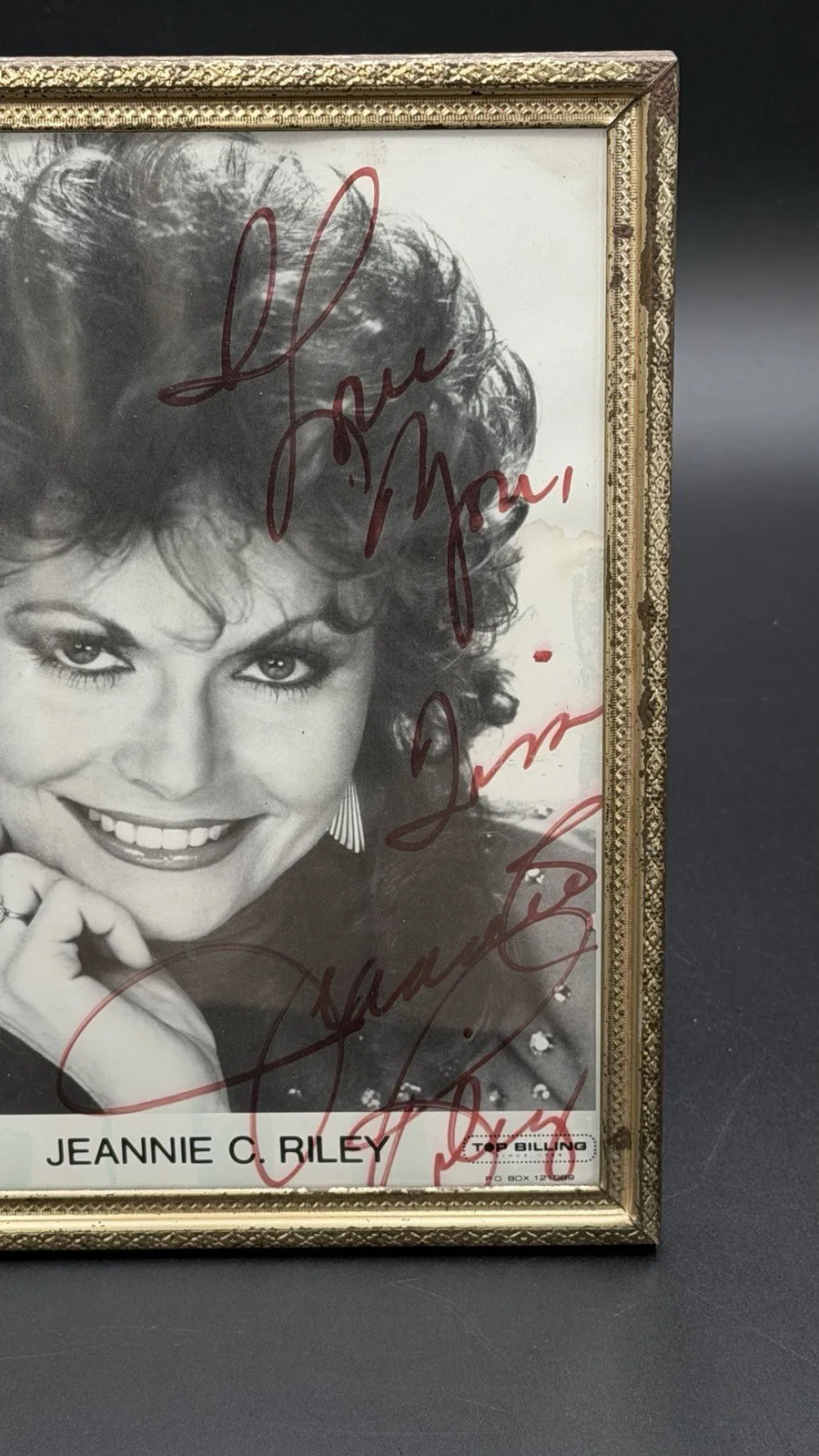 Vintage Jeannie C. Riley Signed Framed Promo Photo Country Music Auto, изображение 2