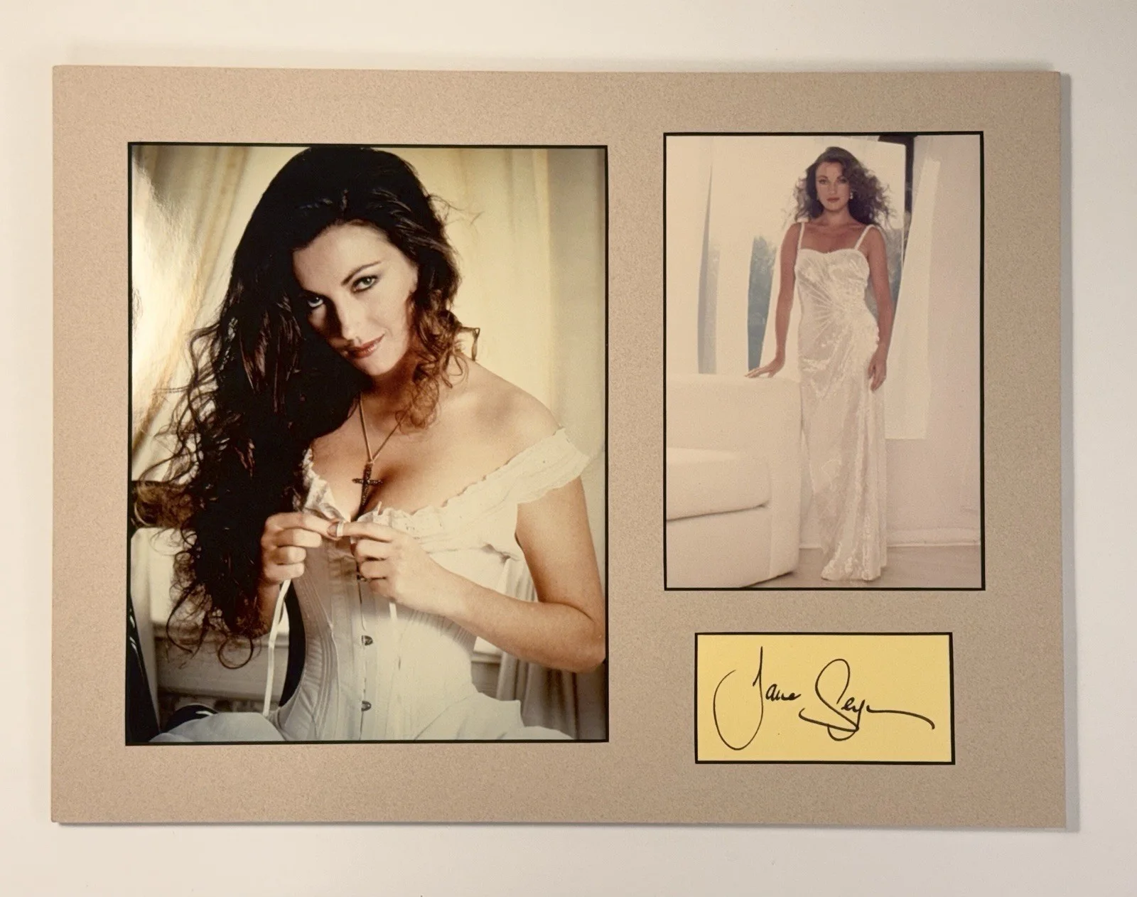 Jane Seymour — Jane Seymour *SIGNED* Matted Photo Display (16x12) ~ RARE