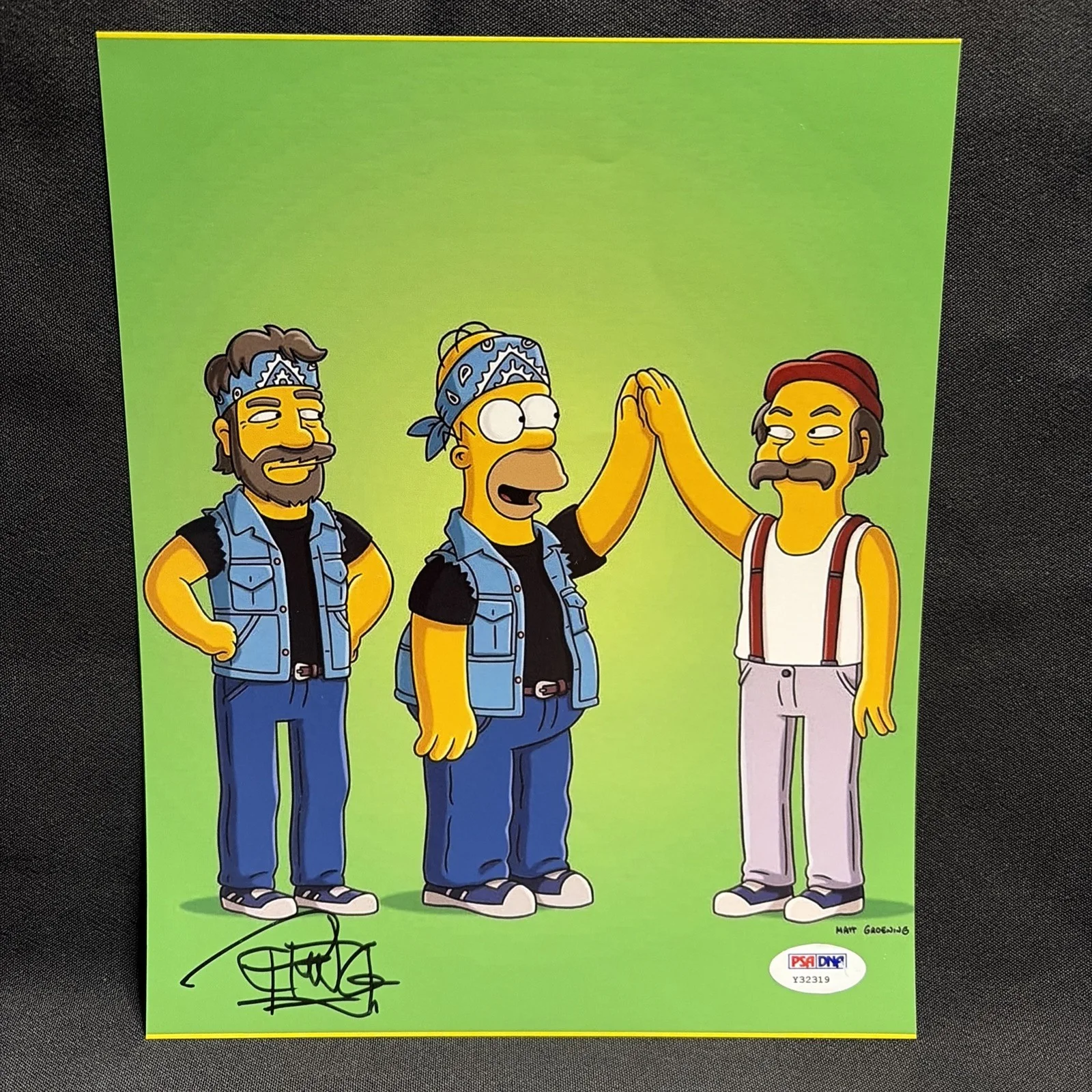 8x10 — Tommy Chong Signed Simpsons Photo 8x10 PSA COA Autograph