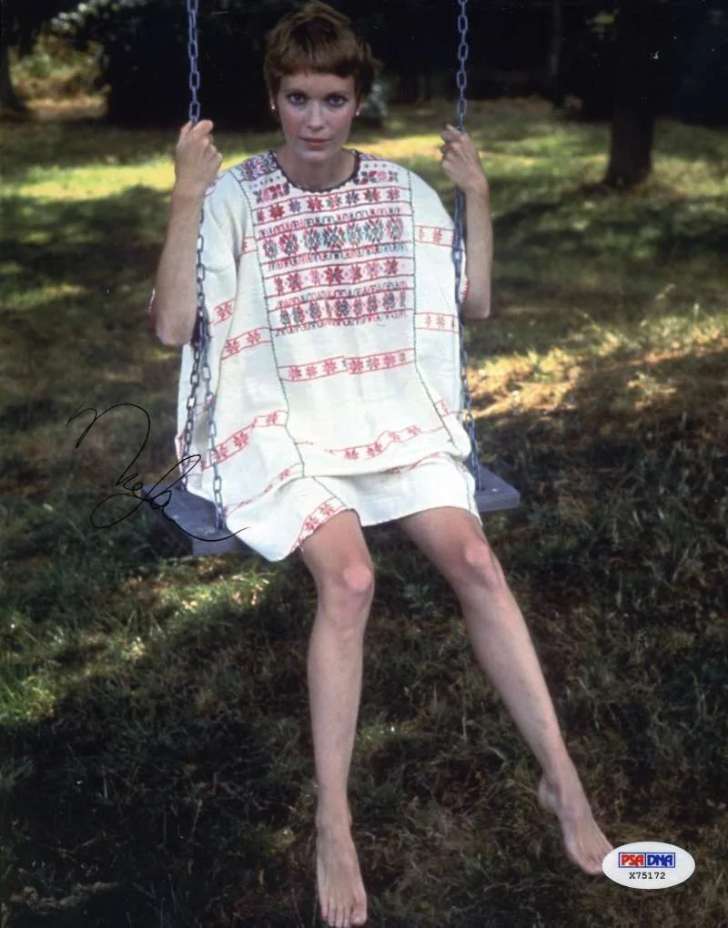 MIA FARROW — Mia Farrow Psa Dna Coa Hand Signed 8x10 Photo Autograph