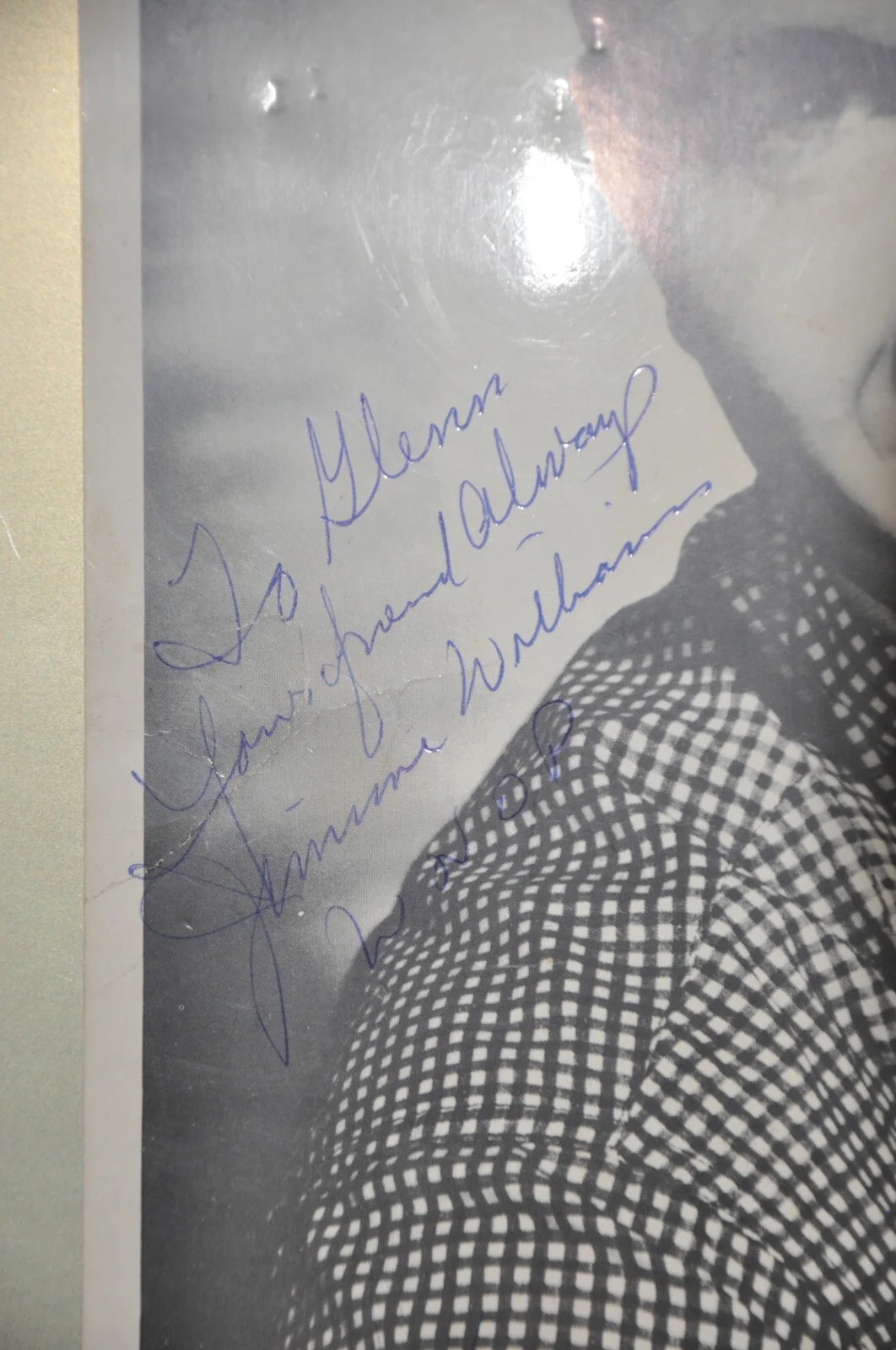 Autographed Signed Jimmie Williams Photo Performer & Disc Jockey On WNOP 1950s, изображение 2