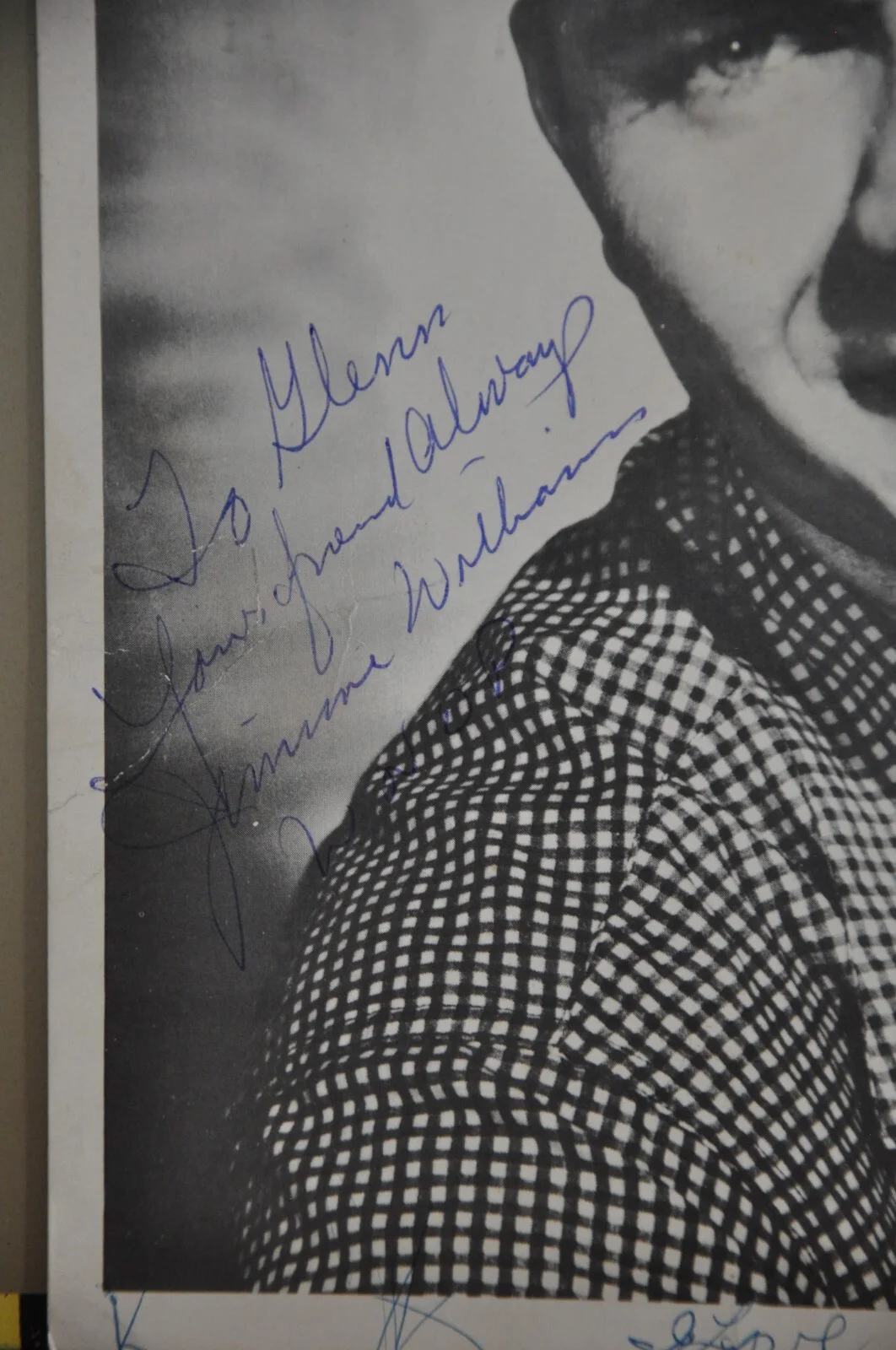 Autographed Signed Jimmie Williams Photo Performer & Disc Jockey On WNOP 1950s, изображение 3