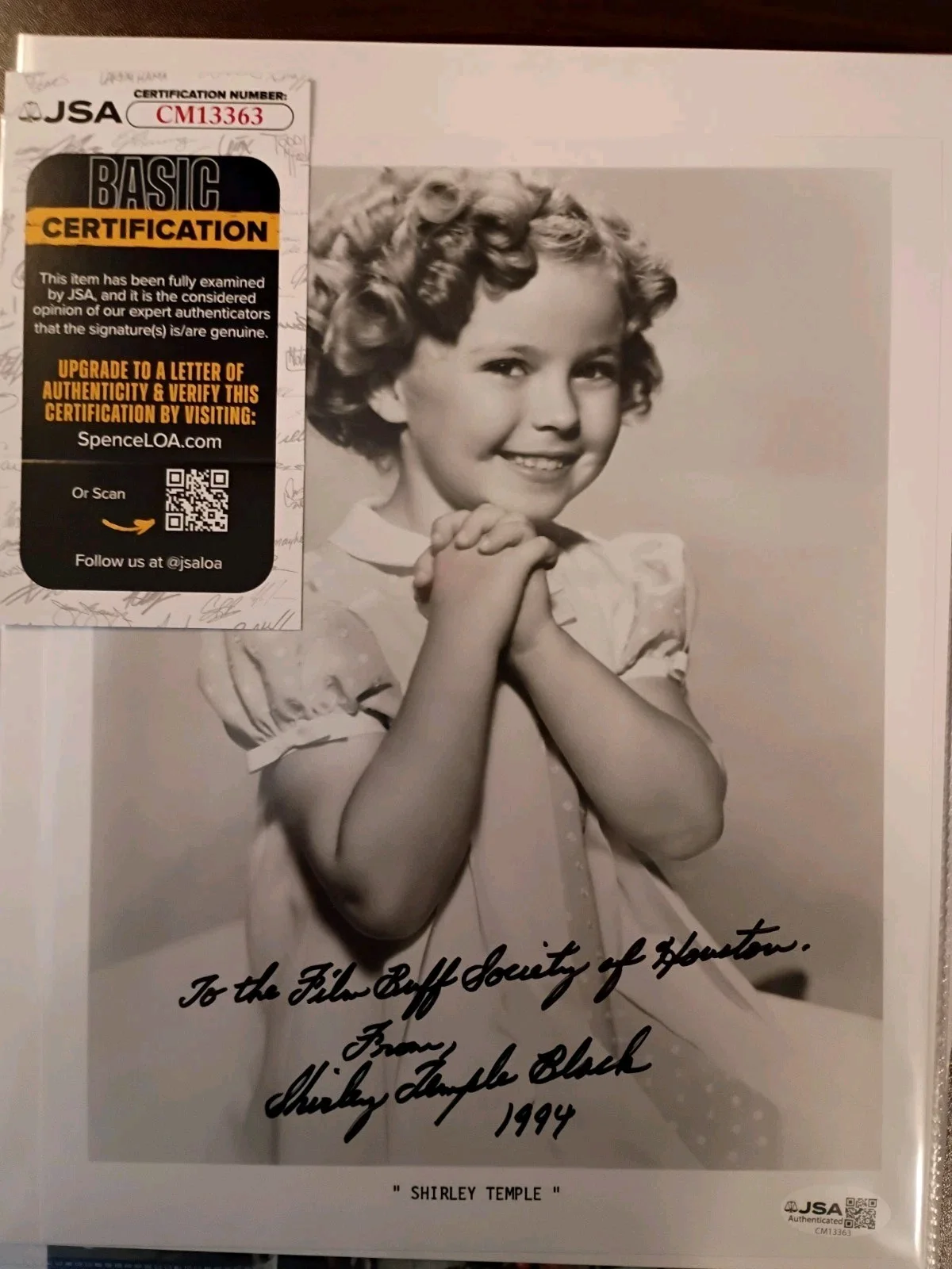 Shirley Temple — SHIRLEY TEMPLE Signed Autographed 8x10 Photo..CHILD STAR (d.2014) JSA COA, image 4
