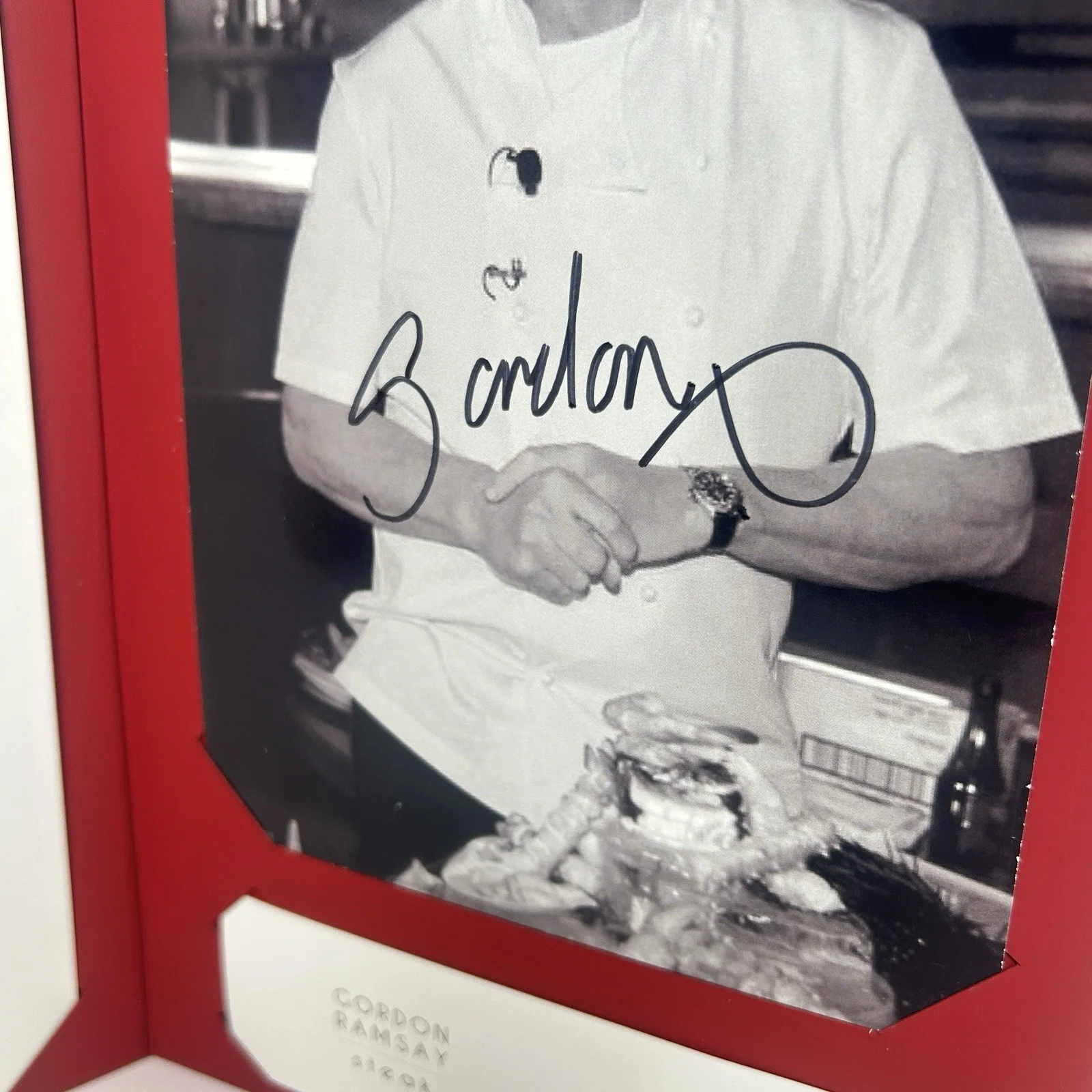 Gordon Ramsay Hand Signed Autograph Photo + Steak Restaurant Tasting Menu, image 3