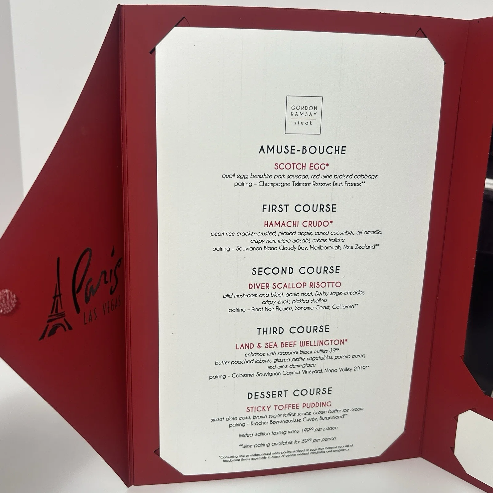 Gordon Ramsay Hand Signed Autograph Photo + Steak Restaurant Tasting Menu, image 4