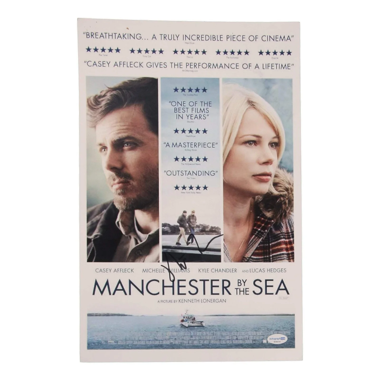 Kenneth Lonergan — Kenneth Lonergan Signed (ACOA) "Manchester By The Sea" 11x17 Photo - Director
