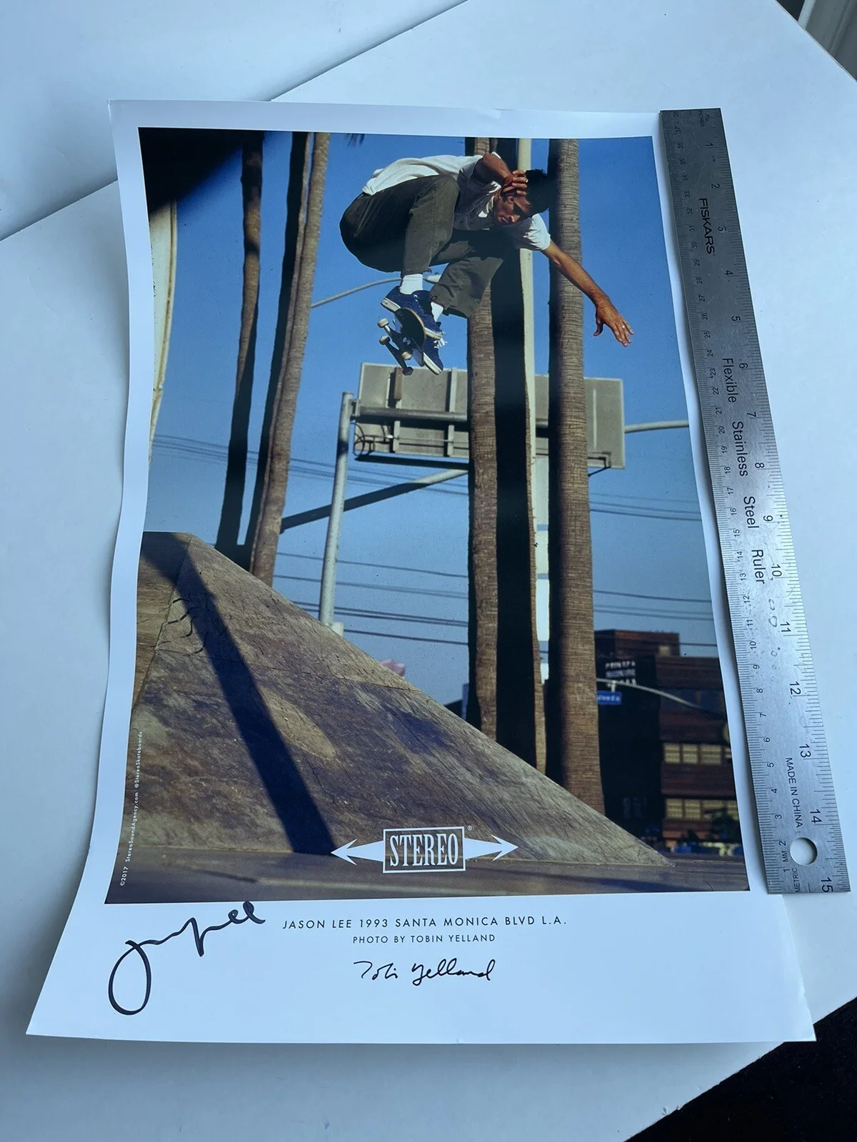 Jason Lee — Jason Lee signed 11x17 Stereo skateboards poster 1993 My Name Is Earl actor, изображение 2